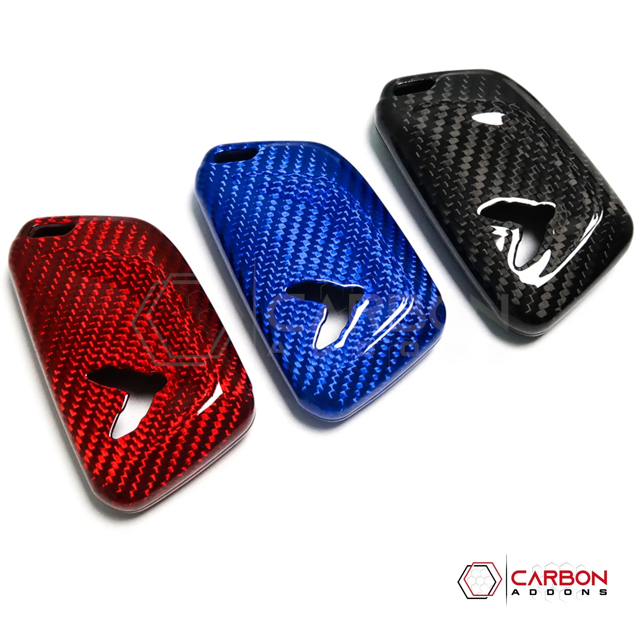 C8 Corvette Real Carbon Fiber Key Fob Cover | Black, Red, Blue & Forged Carbon (2020–2026)