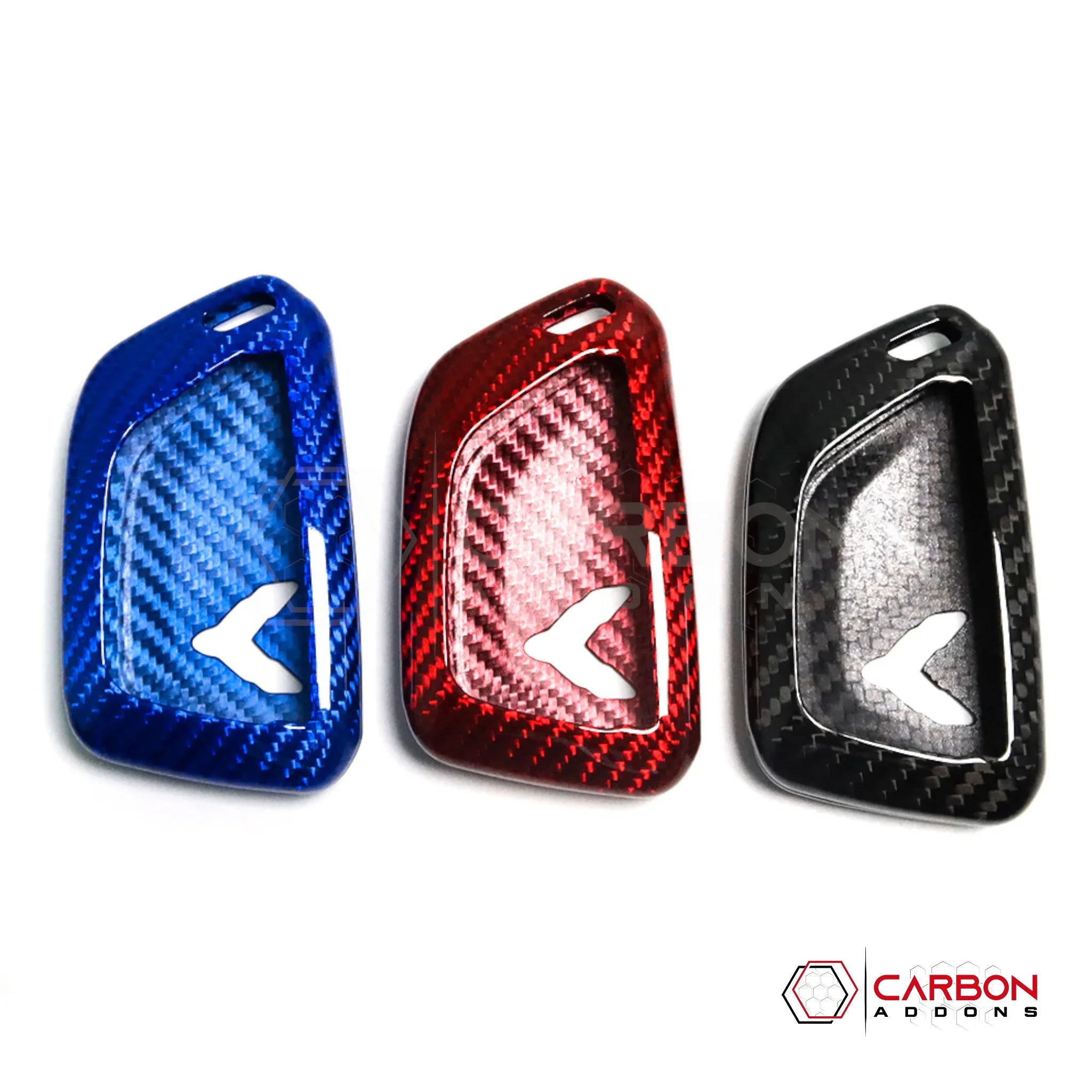 C8 Corvette Real Carbon Fiber Key Fob Cover | Black, Red, Blue & Forged Carbon (2020–2026)