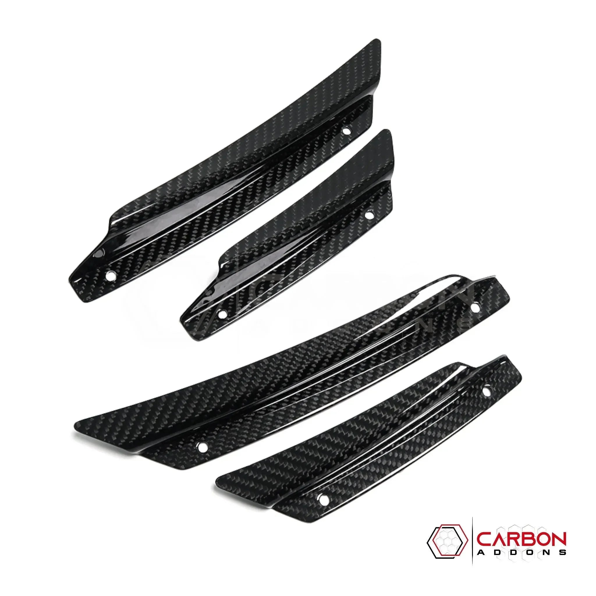 C8 Corvette Carbon Fiber Front Bumper Canards (4-Piece Set) | Aero Upgrade (2020–2027)