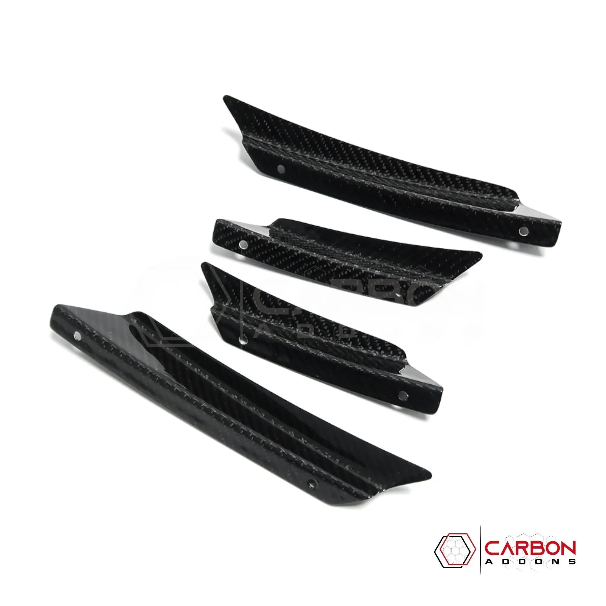 C8 Corvette Carbon Fiber Front Bumper Canards (4-Piece Set) | Aero Upgrade (2020–2027)