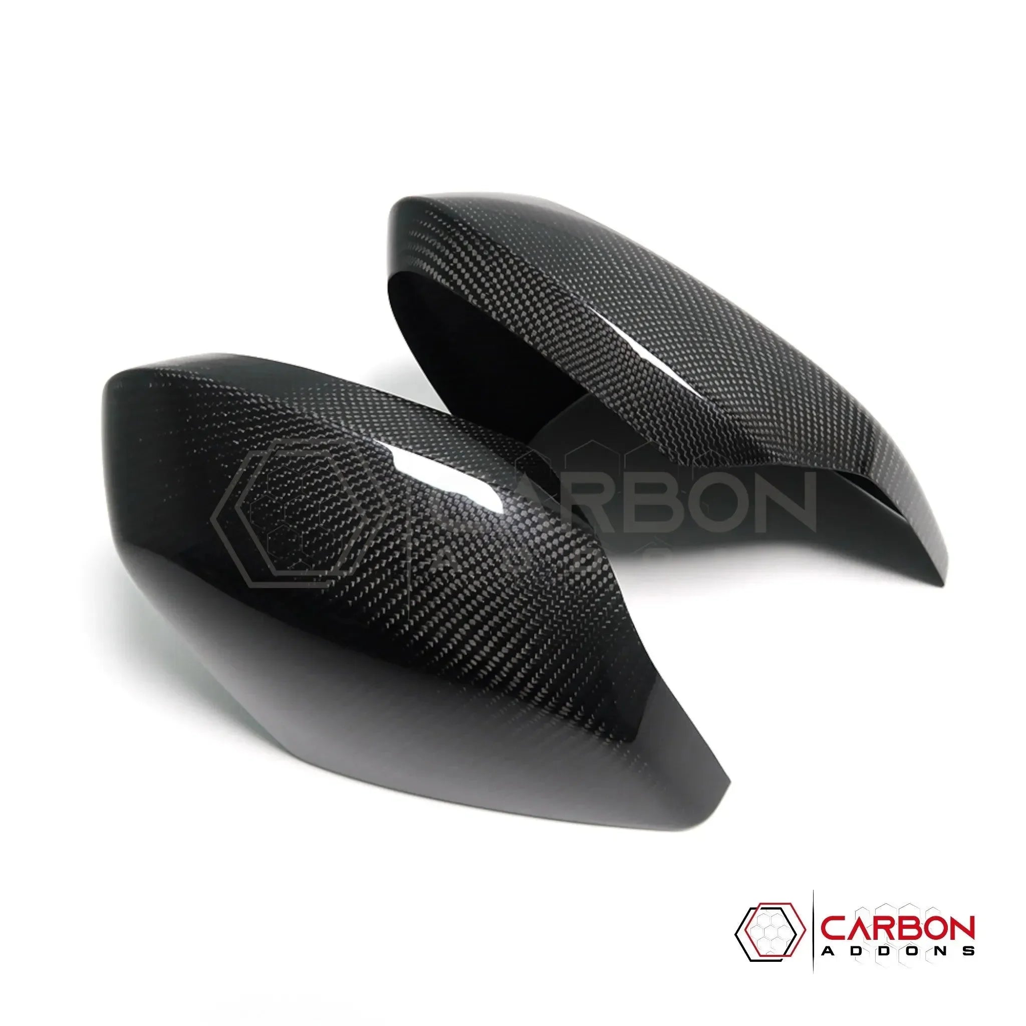 C8 Corvette Real Carbon Fiber Mirror Cap Replacements | Direct Replacement (2020–2027)