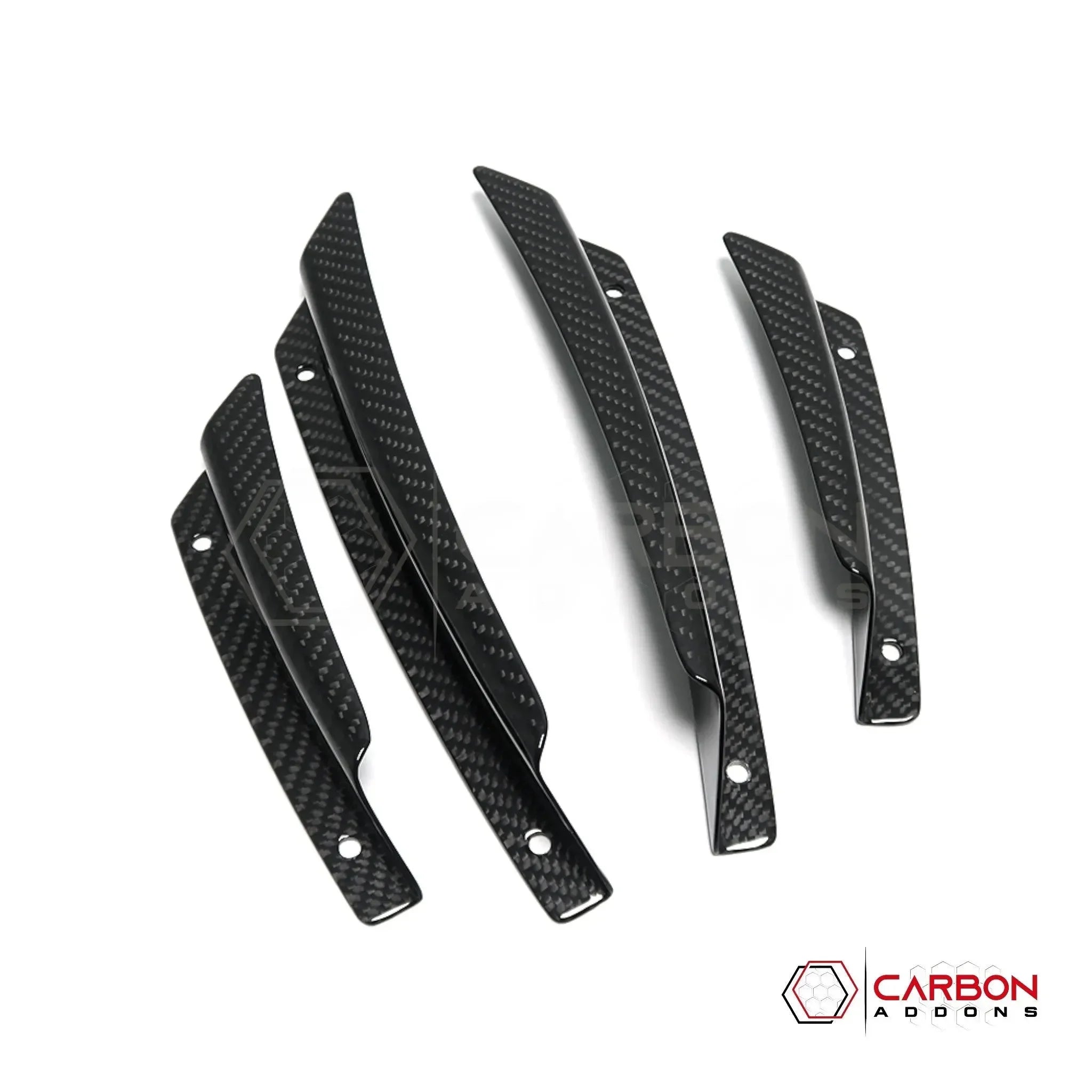 C8 Corvette Carbon Fiber Front Bumper Canards (4-Piece Set) | Aero Upgrade (2020–2027)