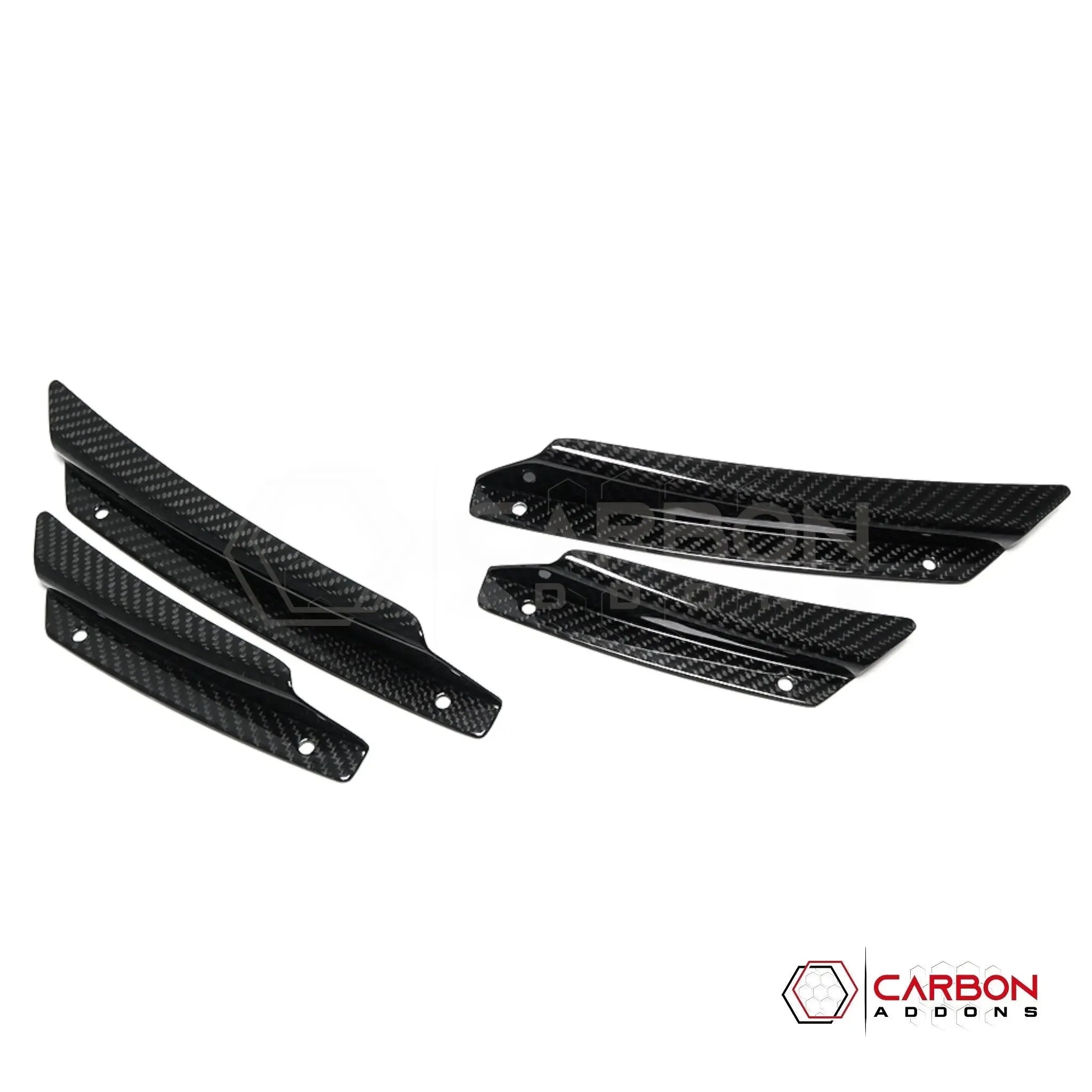 C8 Corvette Carbon Fiber Front Bumper Canards (4-Piece Set) | Aero Upgrade (2020–2027)