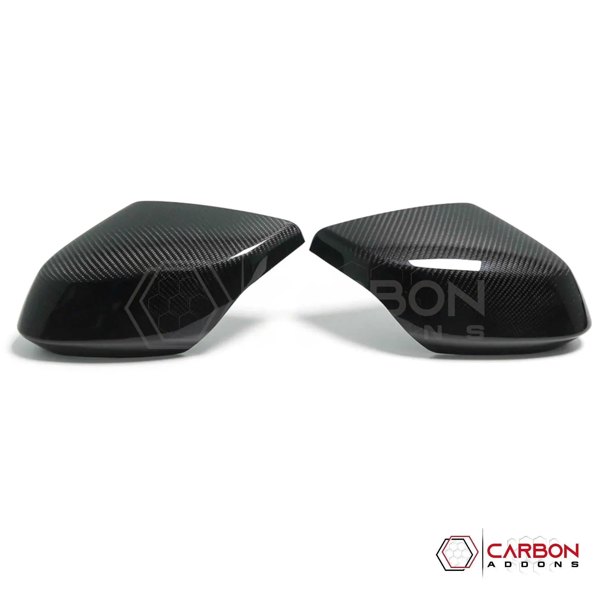 C8 Corvette Real Carbon Fiber Mirror Cap Replacements | Direct Replacement (2020–2027)