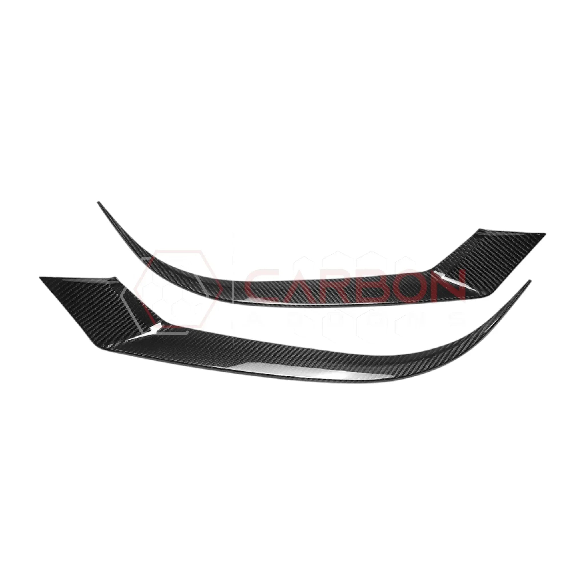 Real Carbon Fiber Headlight Eyelid Covers for 2024+ Ford Mustang
