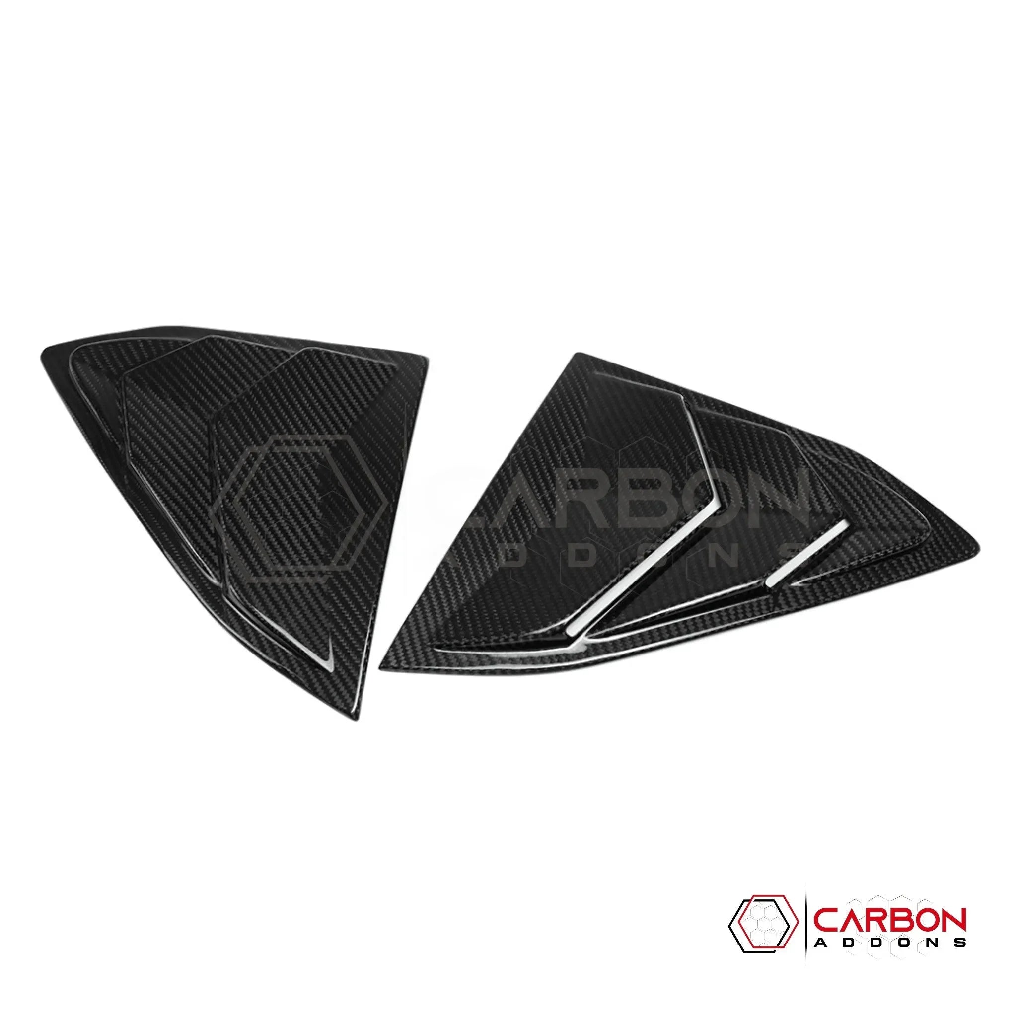 C8 Corvette Coupe Carbon Fiber C-Pillar Quarter Window Louvers | Exterior Overlay (2020–2026)