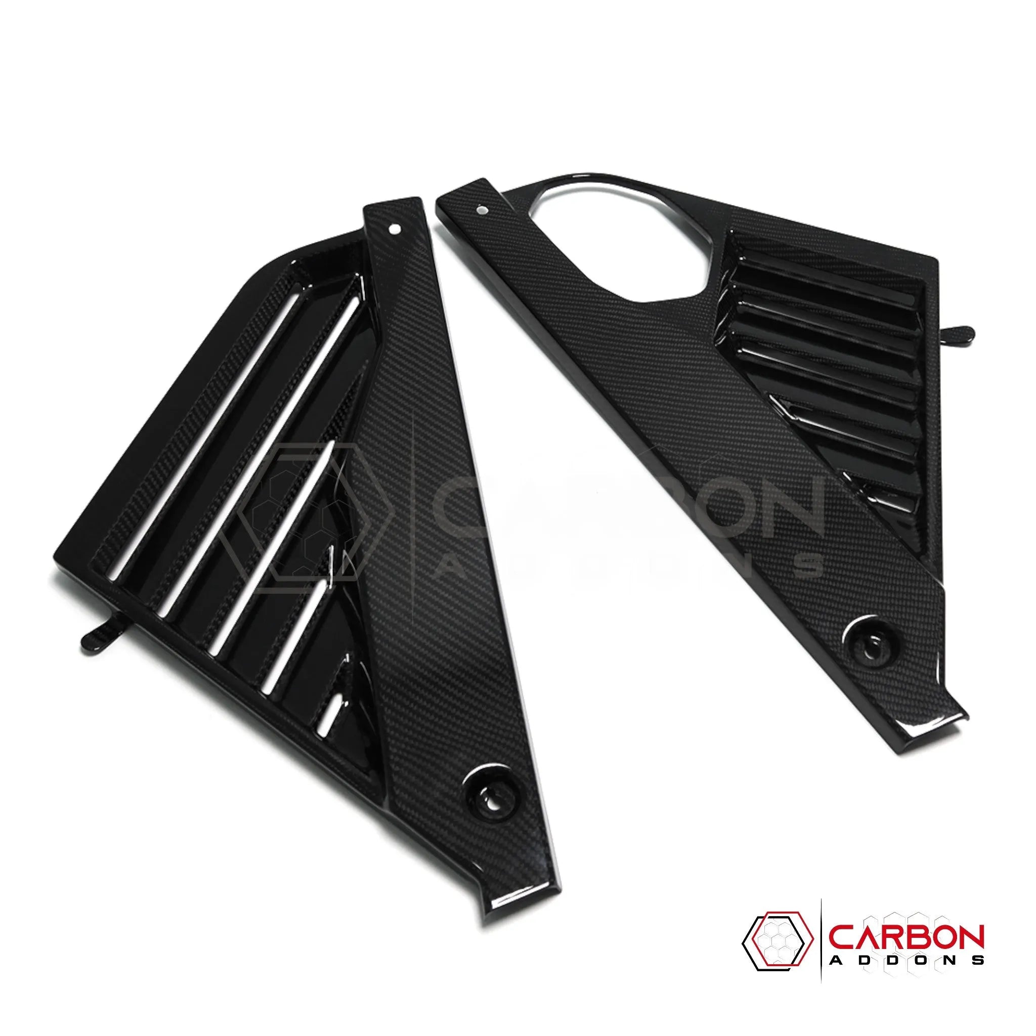 C8 Corvette Real Carbon Fiber Engine Bay Side Panels | Direct Replacement (Stingray & Z06 Coupe)