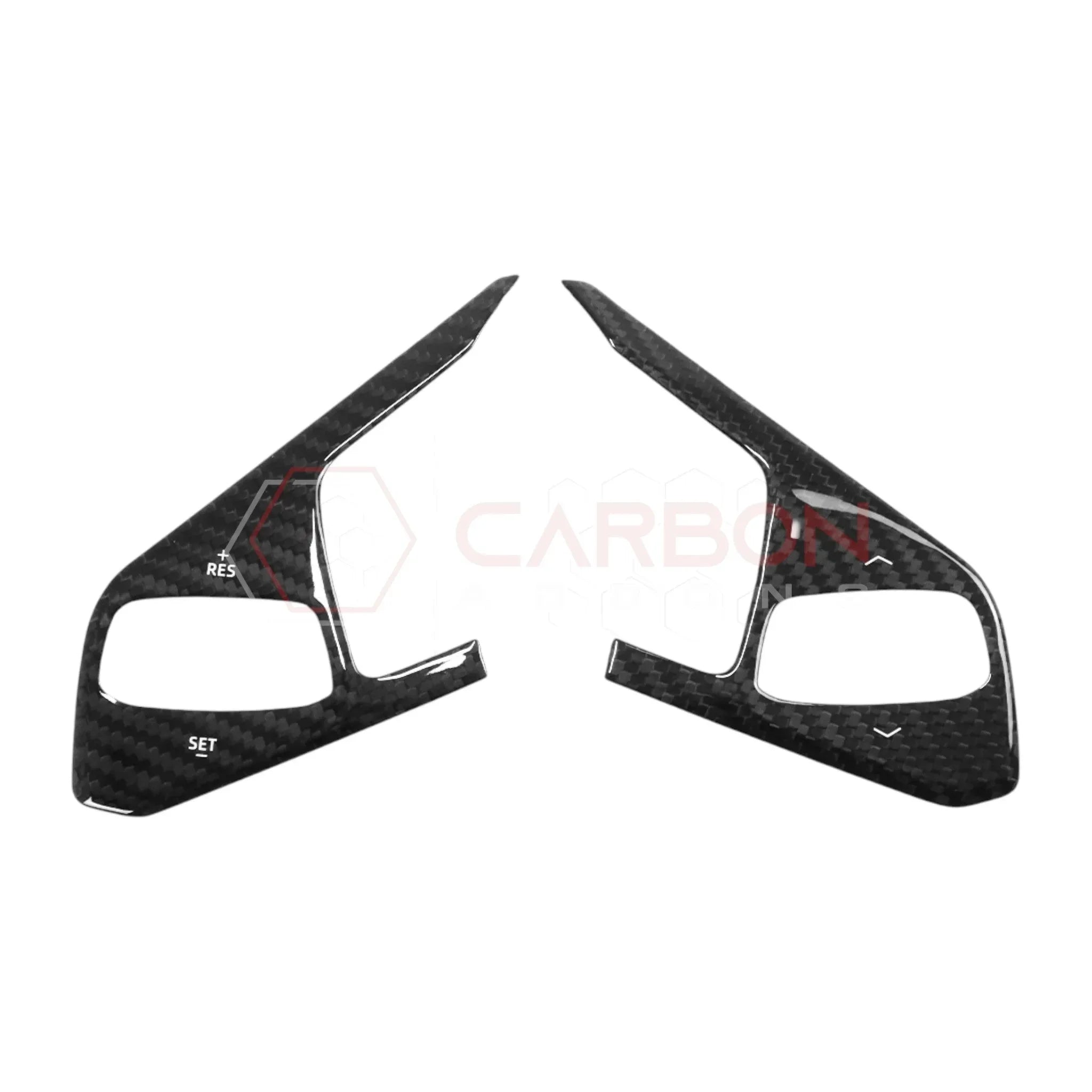C8 Corvette Real Carbon Fiber Steering Wheel Button Trim Covers | Interior Upgrade (2020–2027)