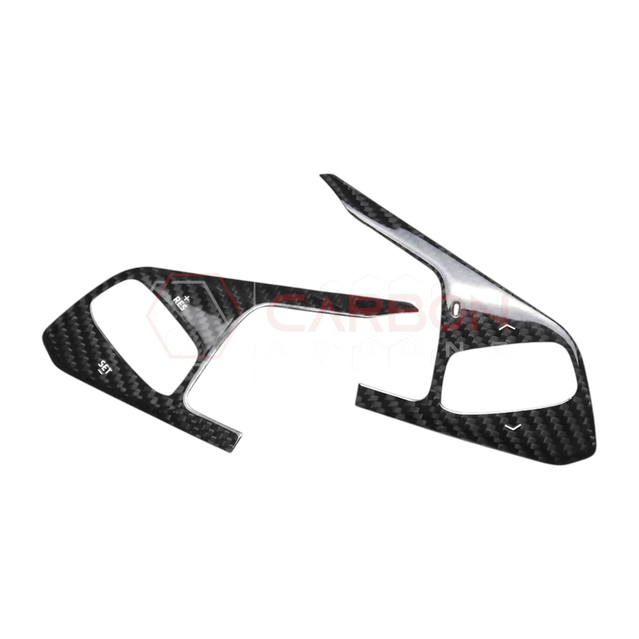 C8 Corvette Real Carbon Fiber Steering Wheel Button Trim Covers | Interior Upgrade (2020–2027)