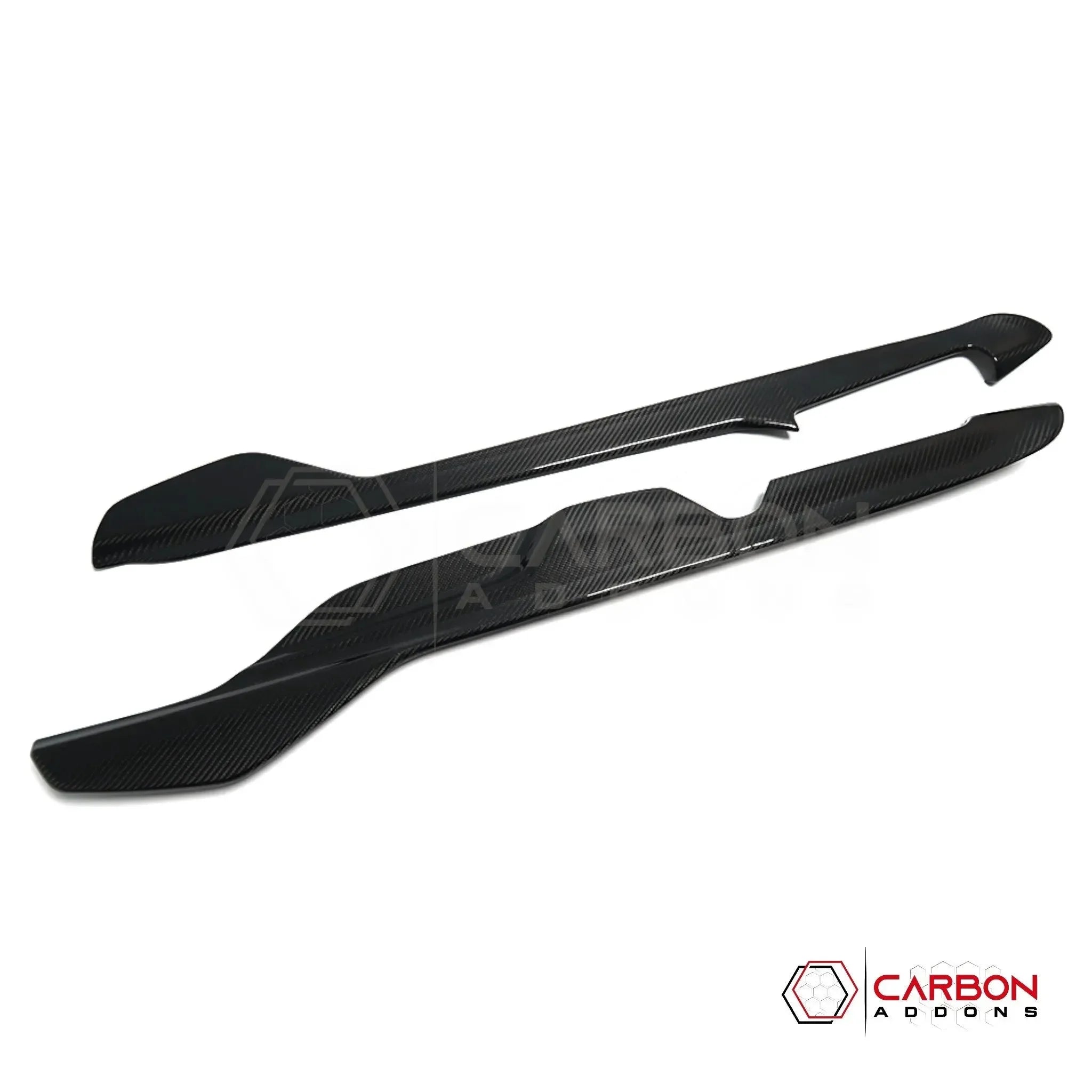 C8 Corvette Real Dry Carbon Fiber Center Console Lower Trim Covers | Interior Upgrade (2020-2027)