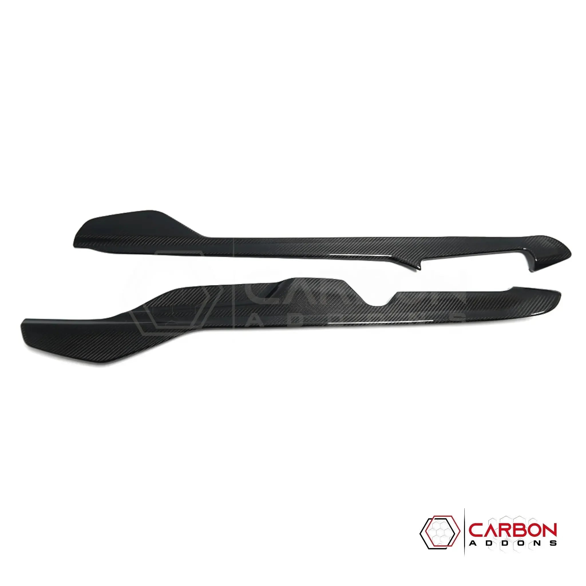 C8 Corvette Real Dry Carbon Fiber Center Console Lower Trim Covers | Interior Upgrade (2020-2027)