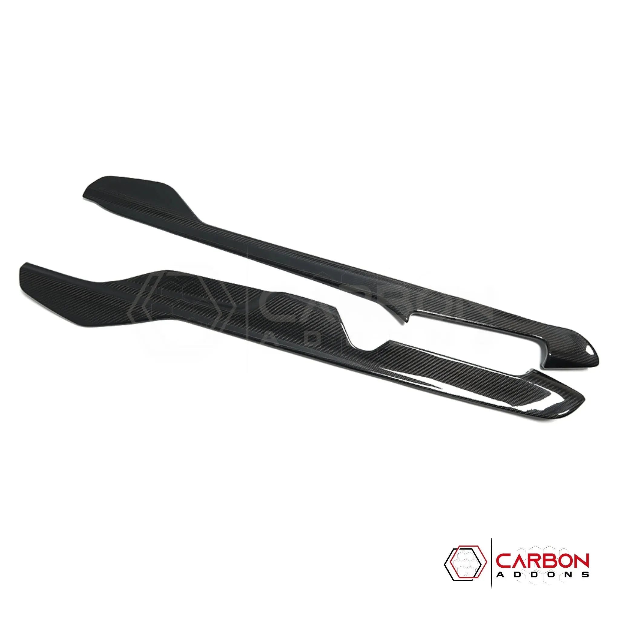 C8 Corvette Real Dry Carbon Fiber Center Console Lower Trim Covers | Interior Overlay (2020–2026)