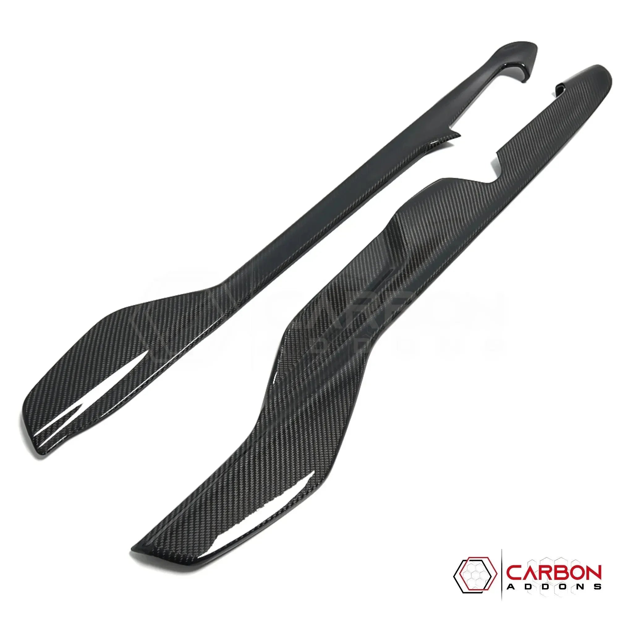 C8 Corvette Real Dry Carbon Fiber Center Console Lower Trim Covers | Interior Upgrade (2020-2027)