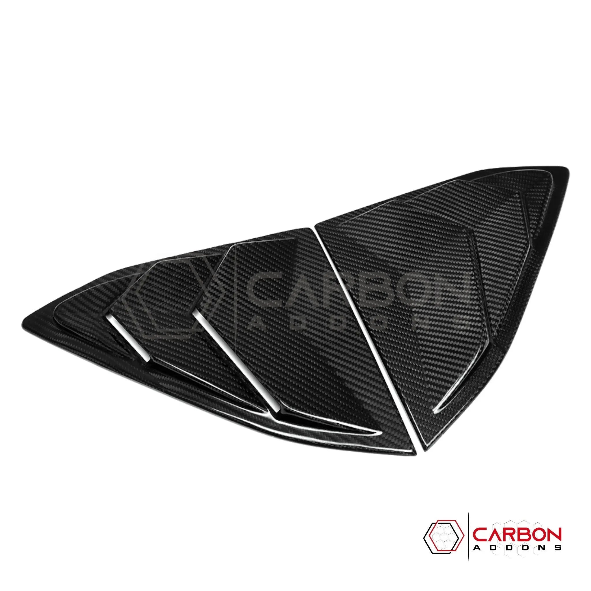 C8 Corvette Coupe Carbon Fiber C-Pillar Quarter Window Louvers | Exterior Overlay (2020–2026)