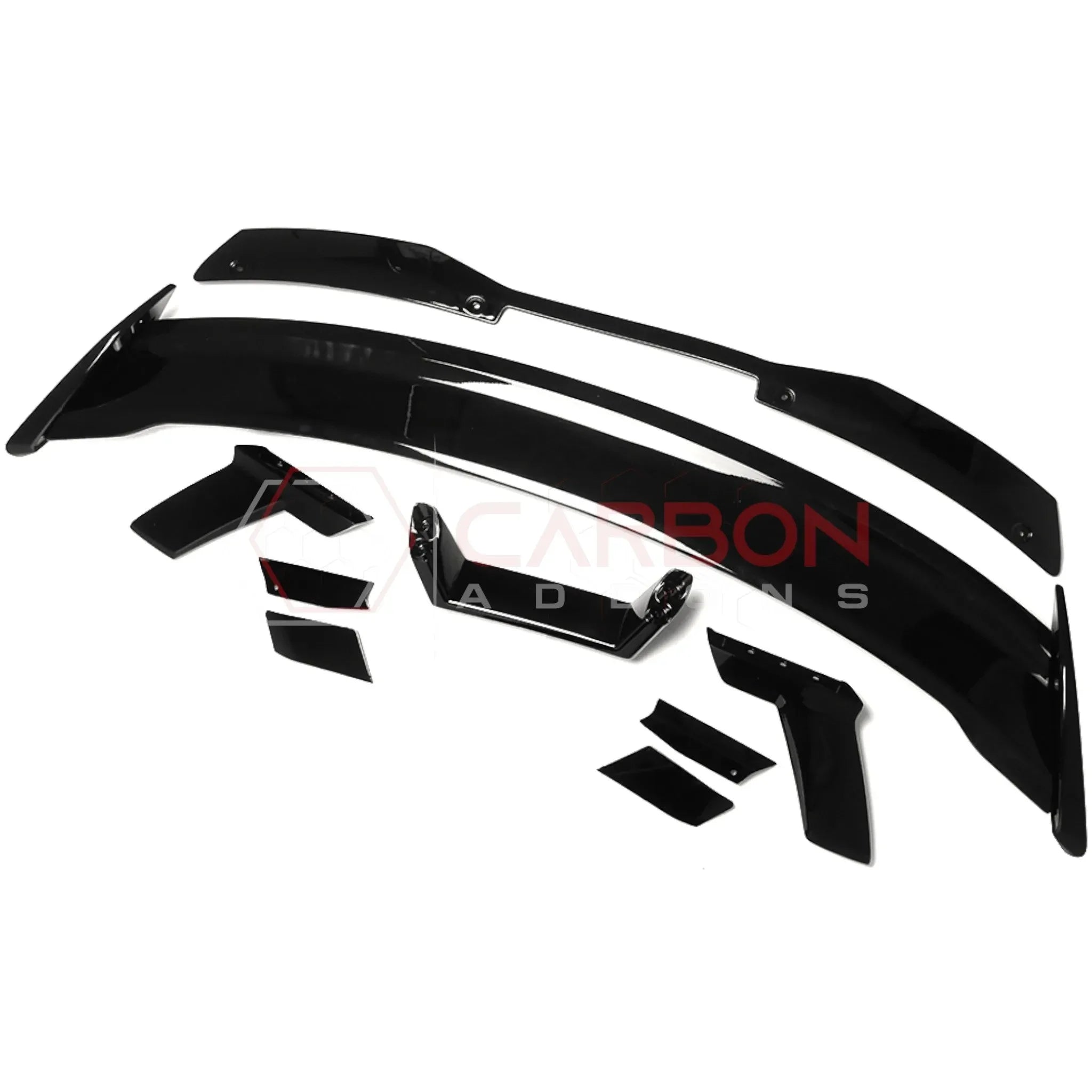 Dark Horse-Style Gloss Black Rear Spoiler with Integrated Gurney Flap for 2024+ Ford Mustang