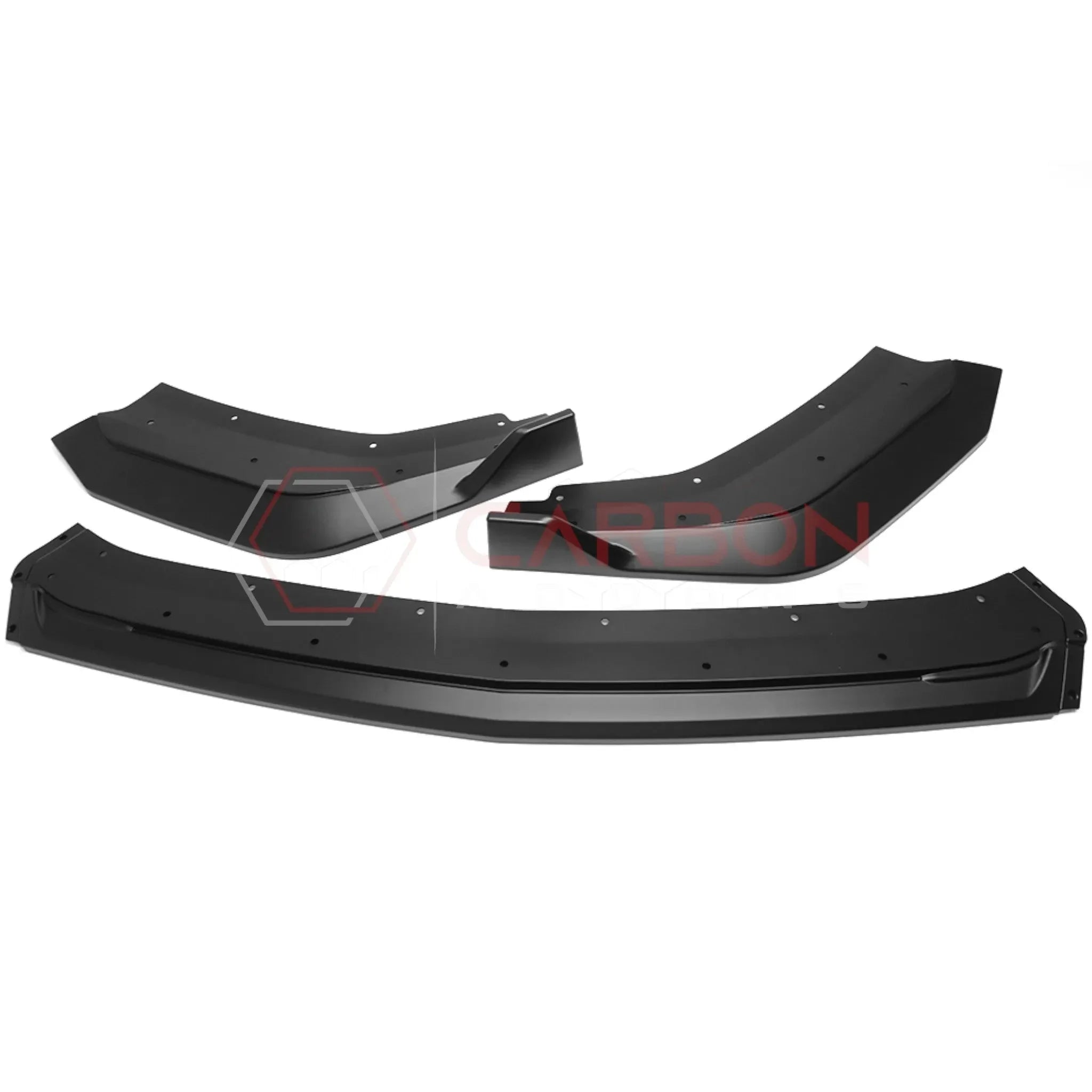 Front Lip Splitter Extensions for 2024+ Ford Mustang GT, EcoBoost & Dark Horse (3-Piece ABS Set)