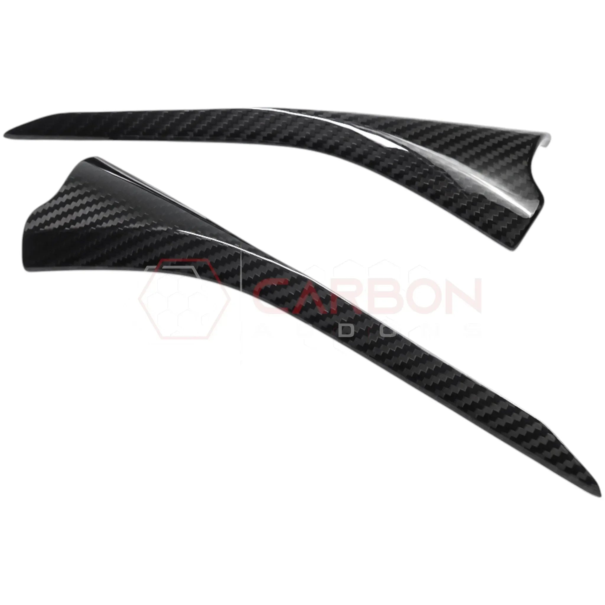 C8 Corvette Real Carbon Fiber Door Panel Upper Trim Covers (2020-2025)