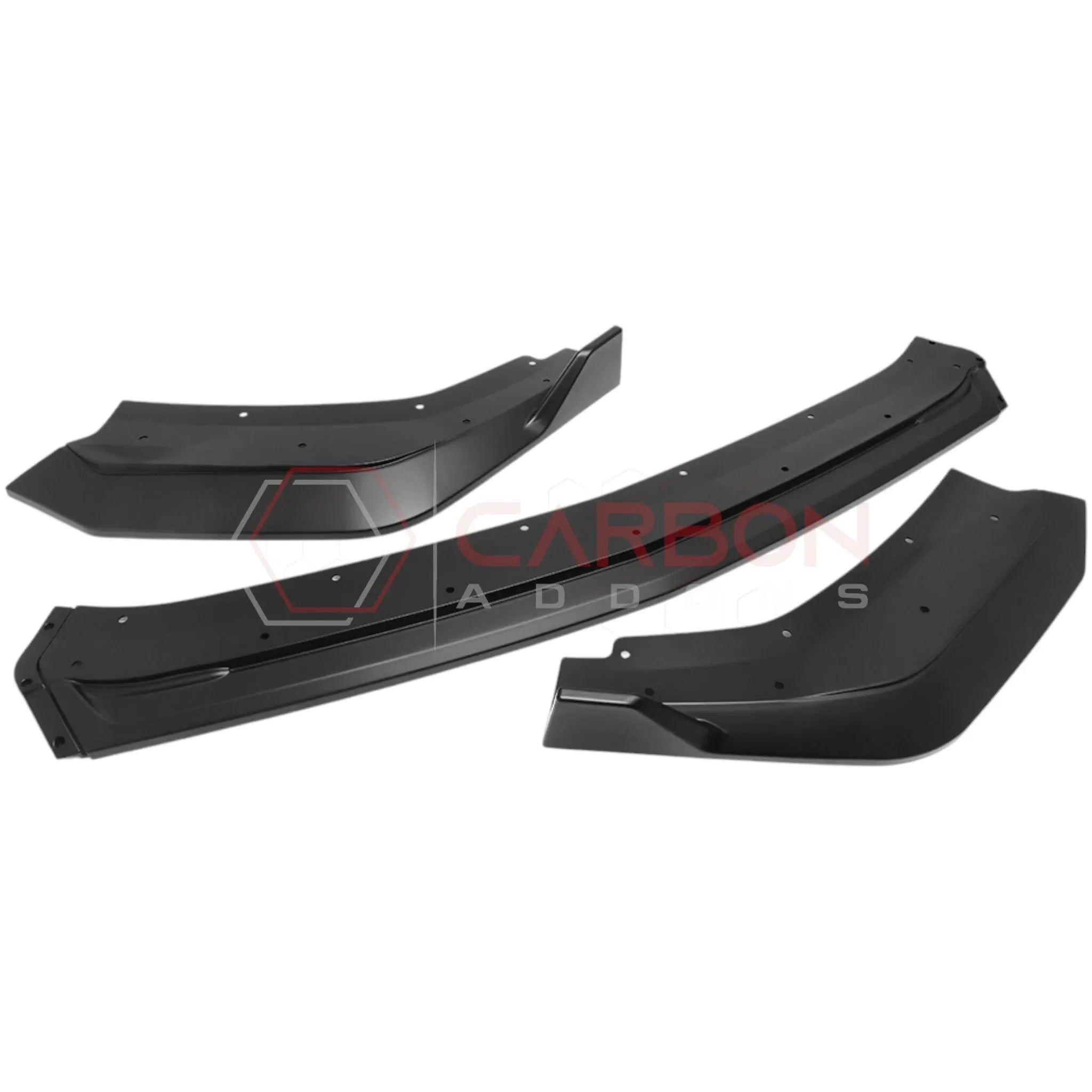 Front Lip Splitter Extensions for 2024+ Ford Mustang GT, EcoBoost & Dark Horse (3-Piece ABS Set)