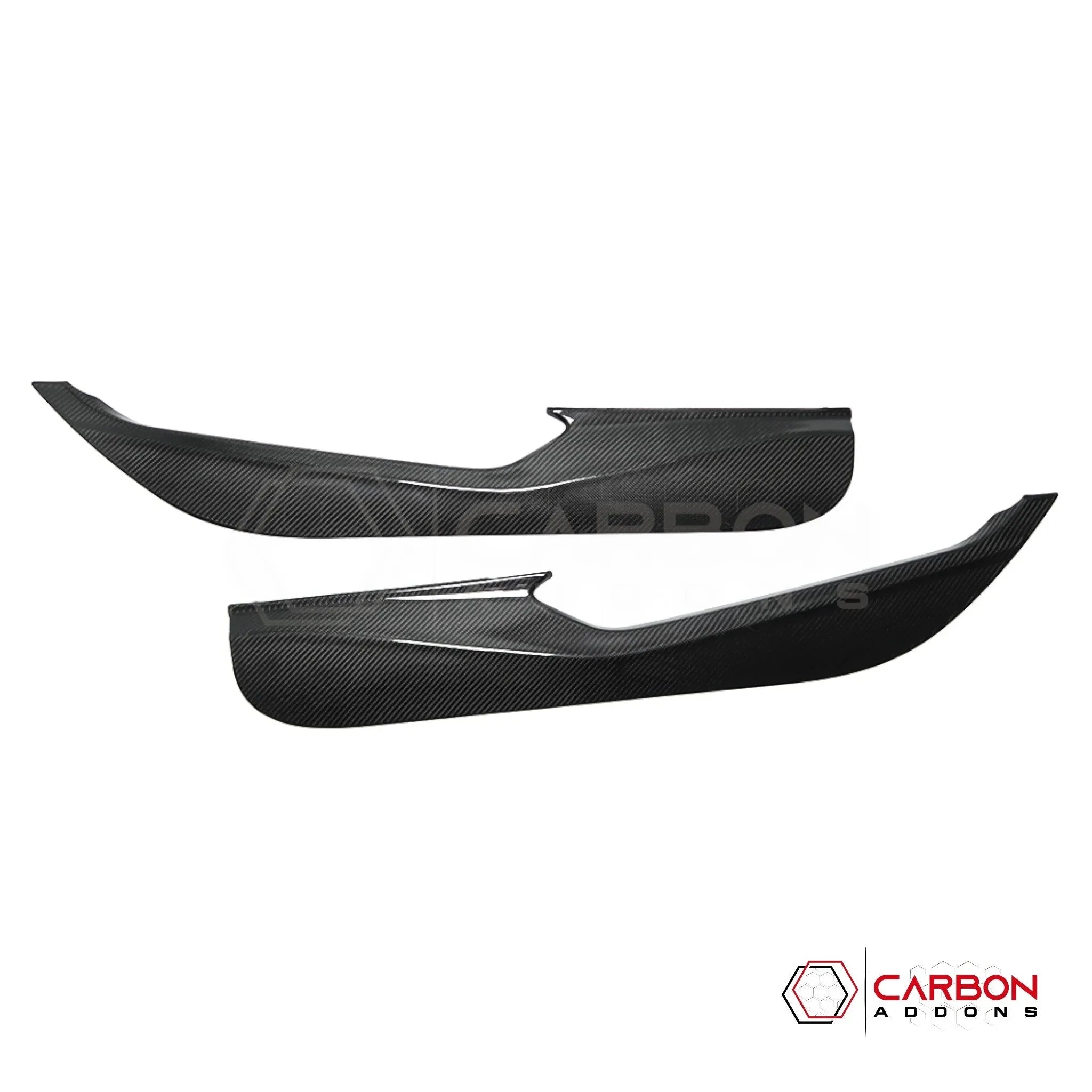 C8 Corvette Real Carbon Fiber Door Kick Panel Covers | Interior Overlay (2020–2027)