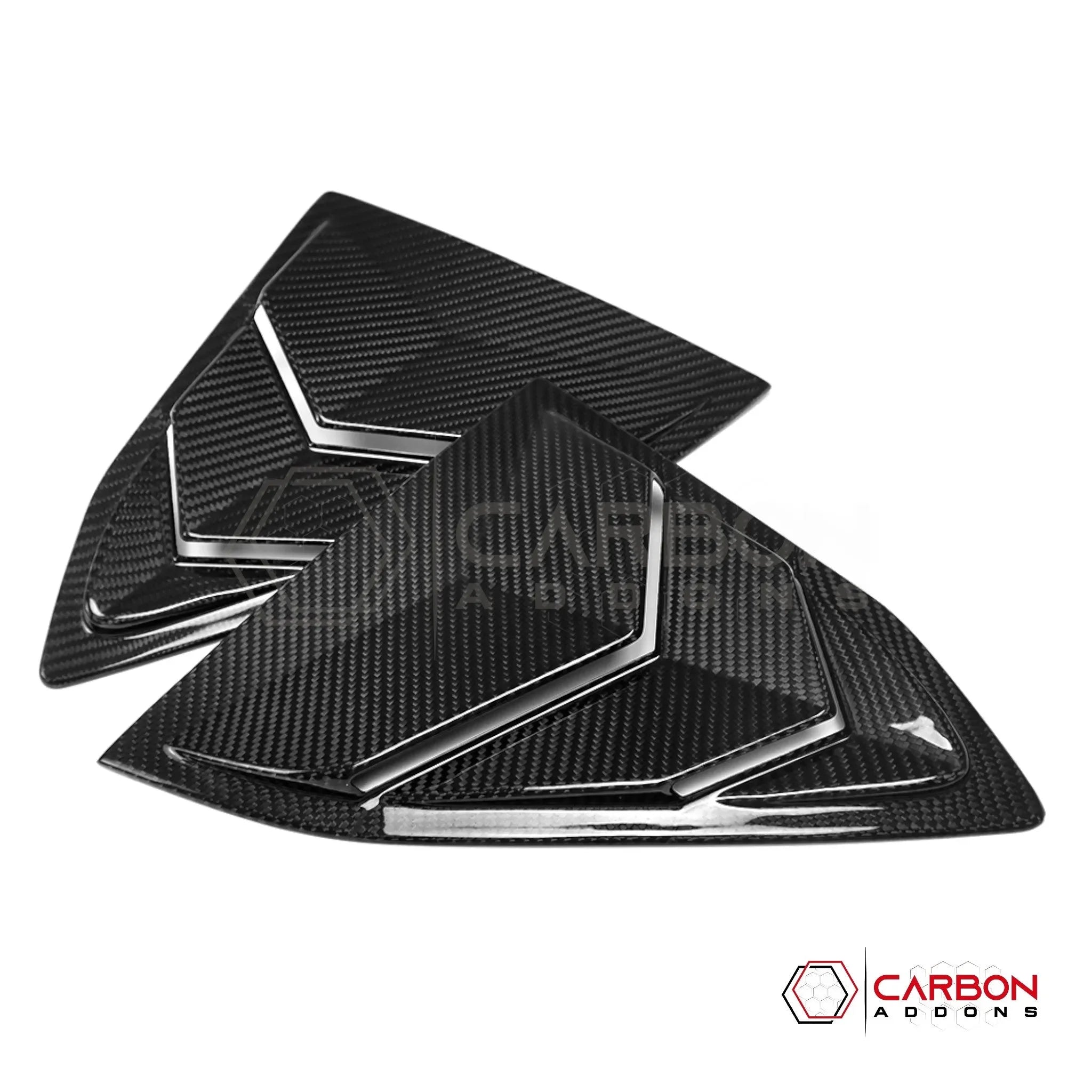 C8 Corvette Coupe Carbon Fiber C-Pillar Quarter Window Louvers | Exterior Overlay (2020–2026)
