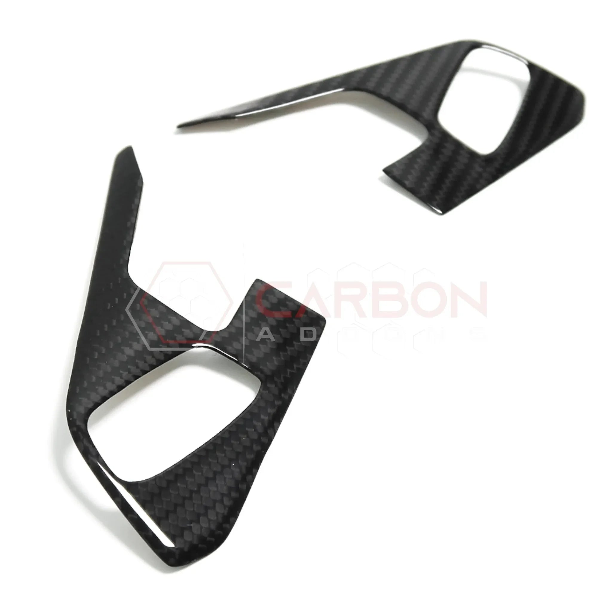 C8 Corvette Real Carbon Fiber Steering Wheel Button Trim Covers | Interior Upgrade (2020–2027)