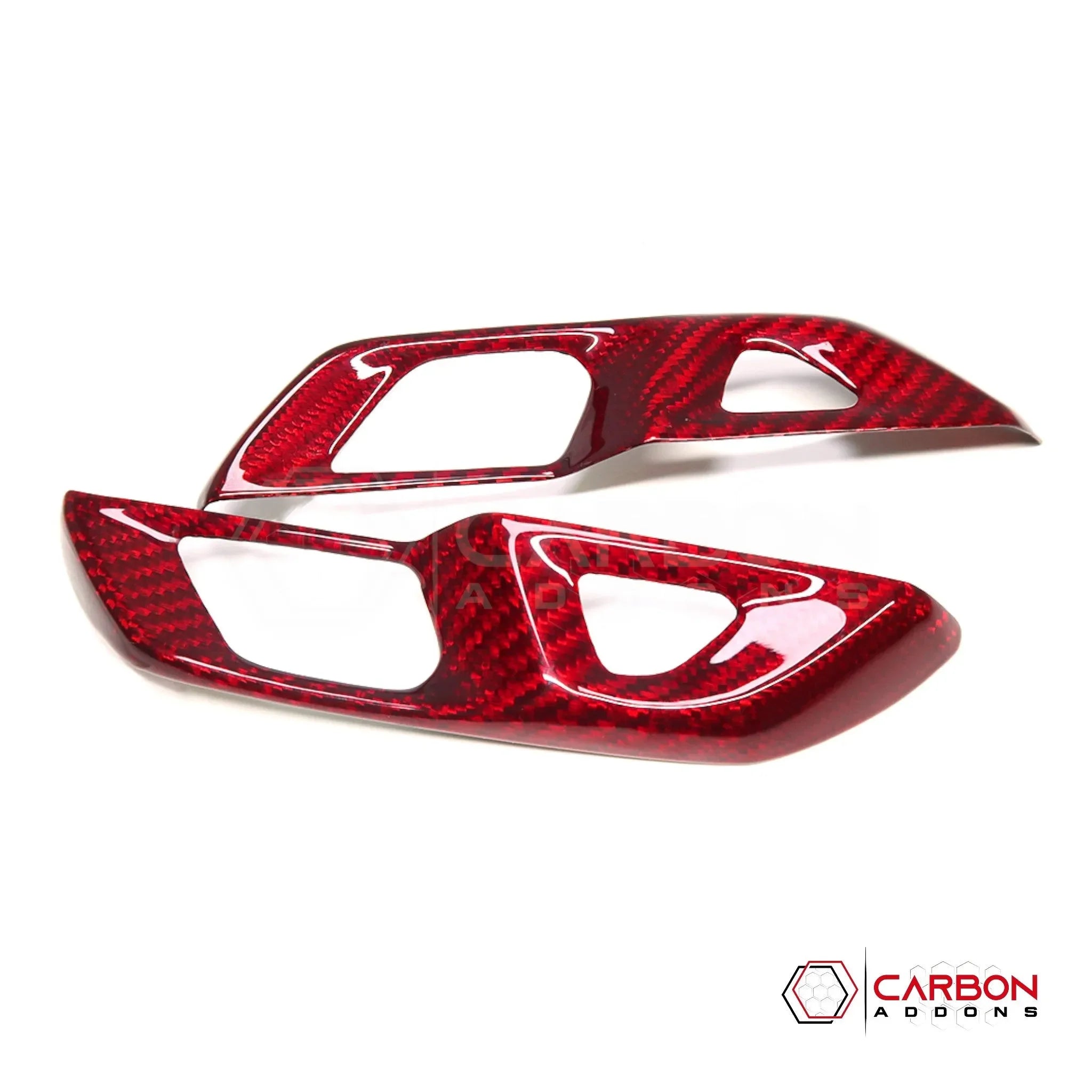 C8 Corvette Real Carbon Fiber Door Lock Trim Covers | Interior Upgrade (2020–2027)