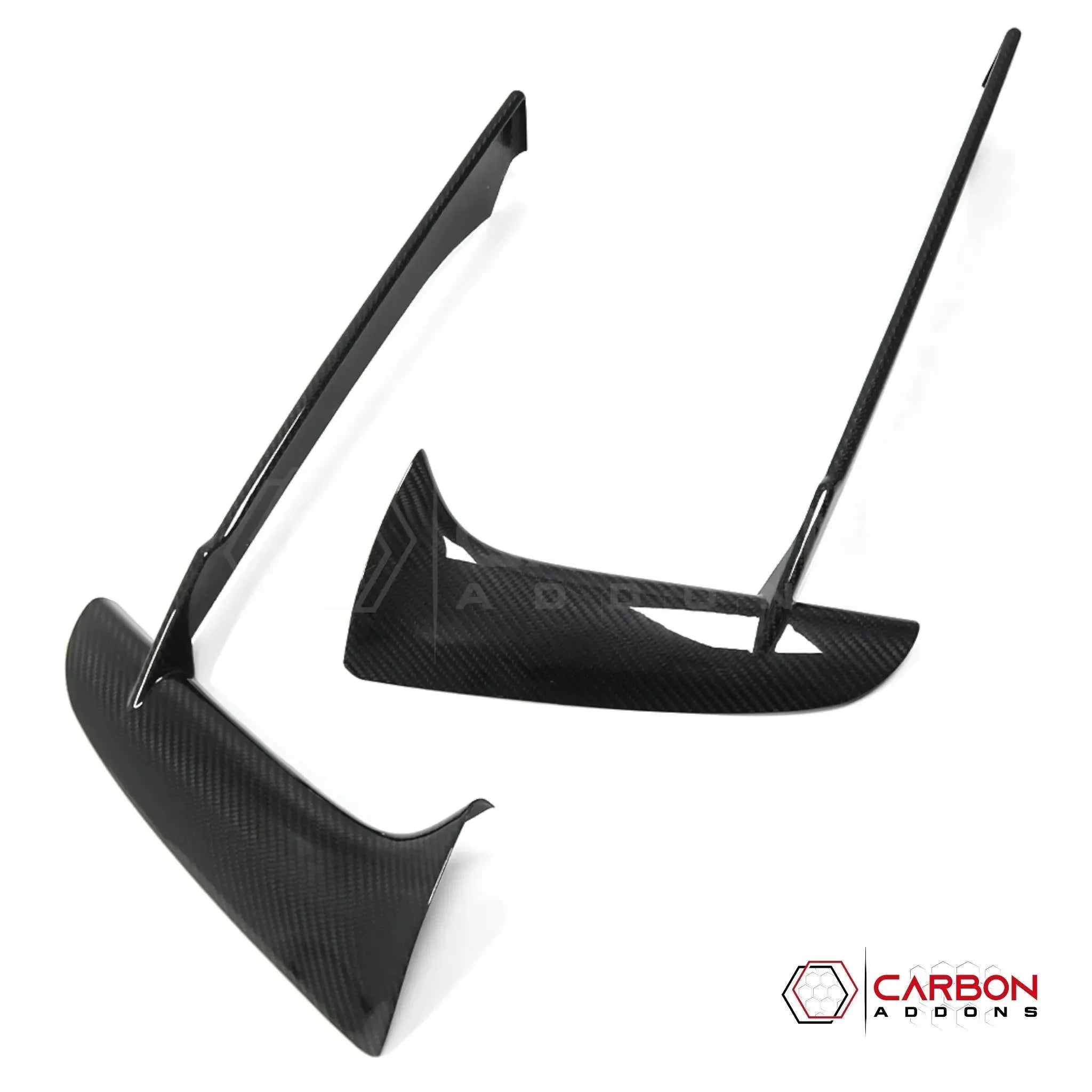C8 Corvette Stingray Carbon Fiber Front Bumper Grille Bezel Covers | Exterior Upgrade (2020–2027)