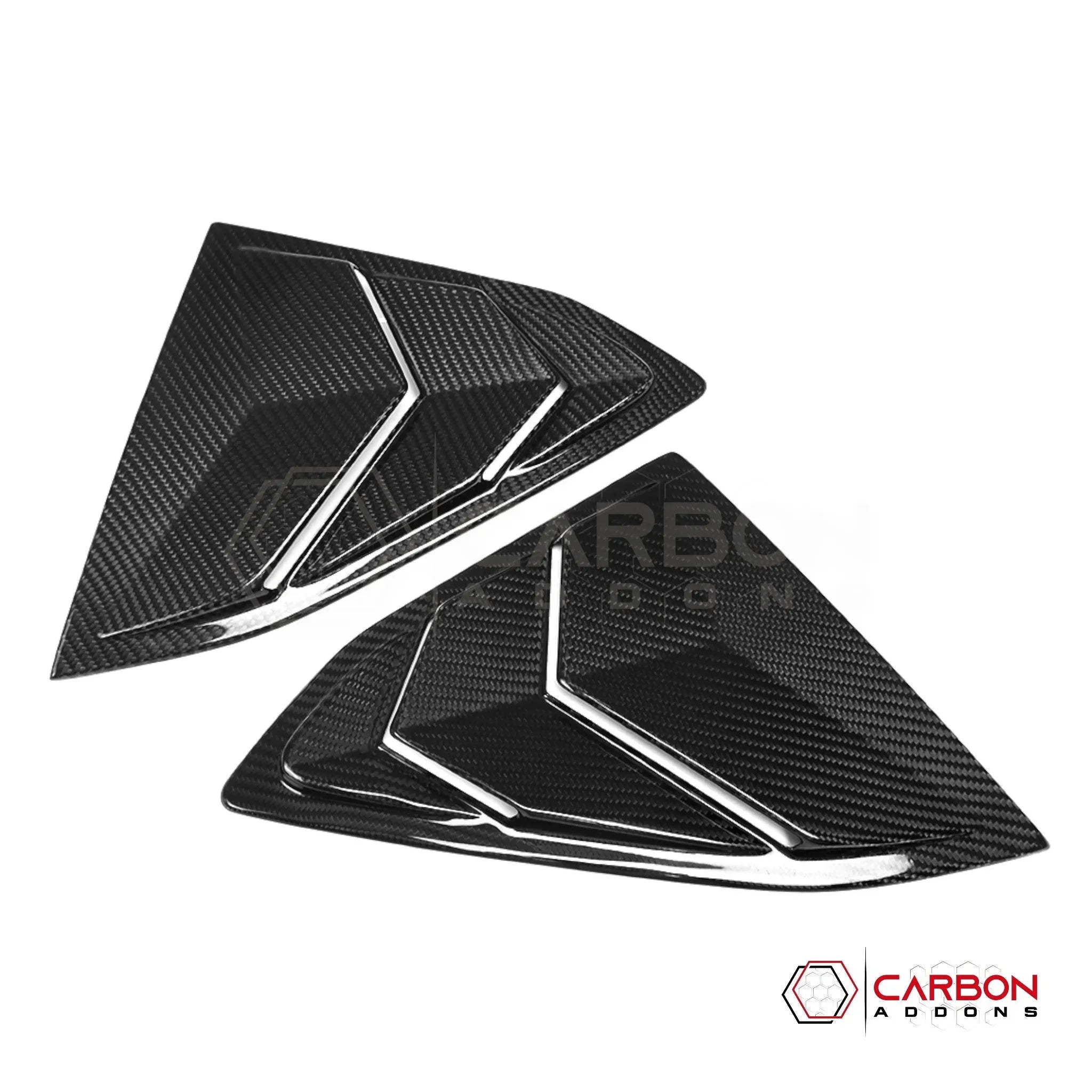 C8 Corvette Coupe Carbon Fiber C-Pillar Quarter Window Louvers | Exterior Overlay (2020–2026)