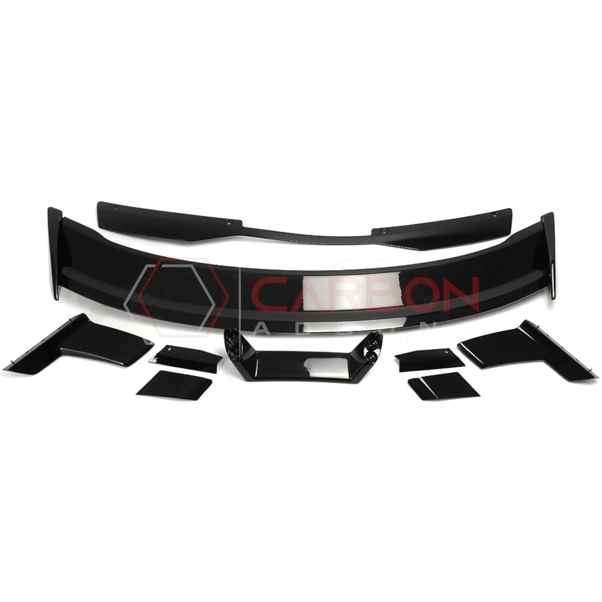 Dark Horse-Style Gloss Black Rear Spoiler with Integrated Gurney Flap for 2024+ Ford Mustang