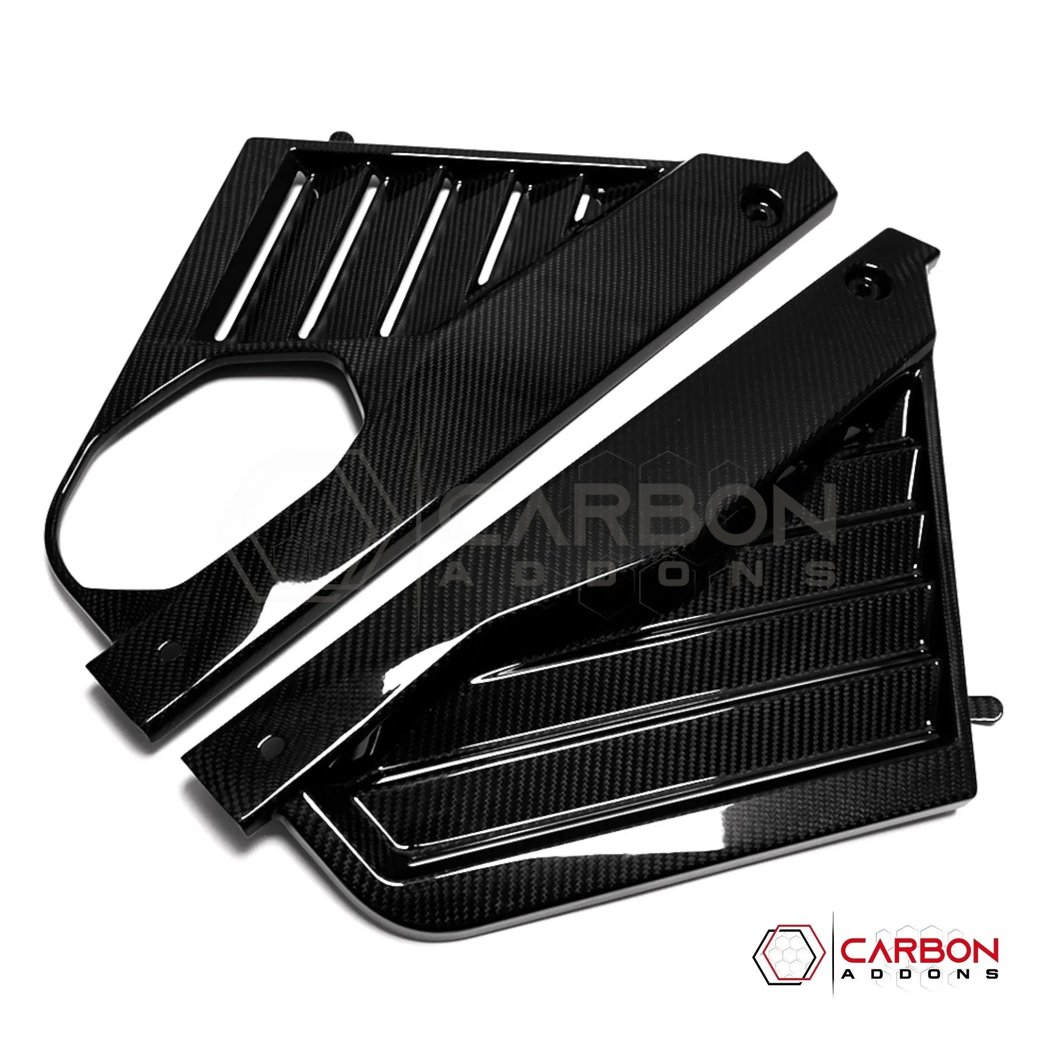 C8 Corvette Real Carbon Fiber Engine Bay Side Panels | Direct Replacement (Stingray & Z06 Coupe)