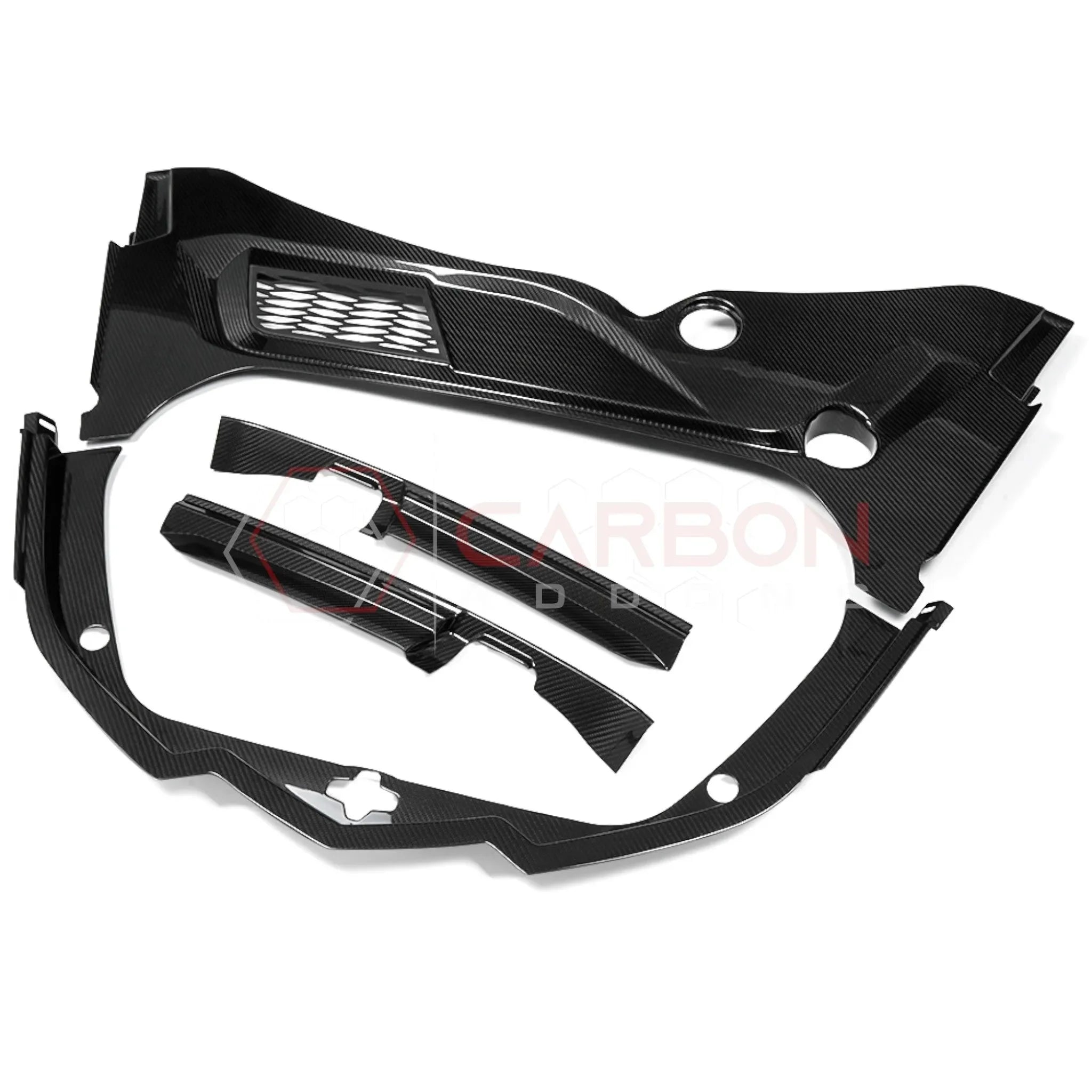 C8 Corvette Real Carbon Fiber Front Trunk (Frunk) Replacement Trim Panels | Stingray, Z06 & E-Ray (2020–2027 Coupe)