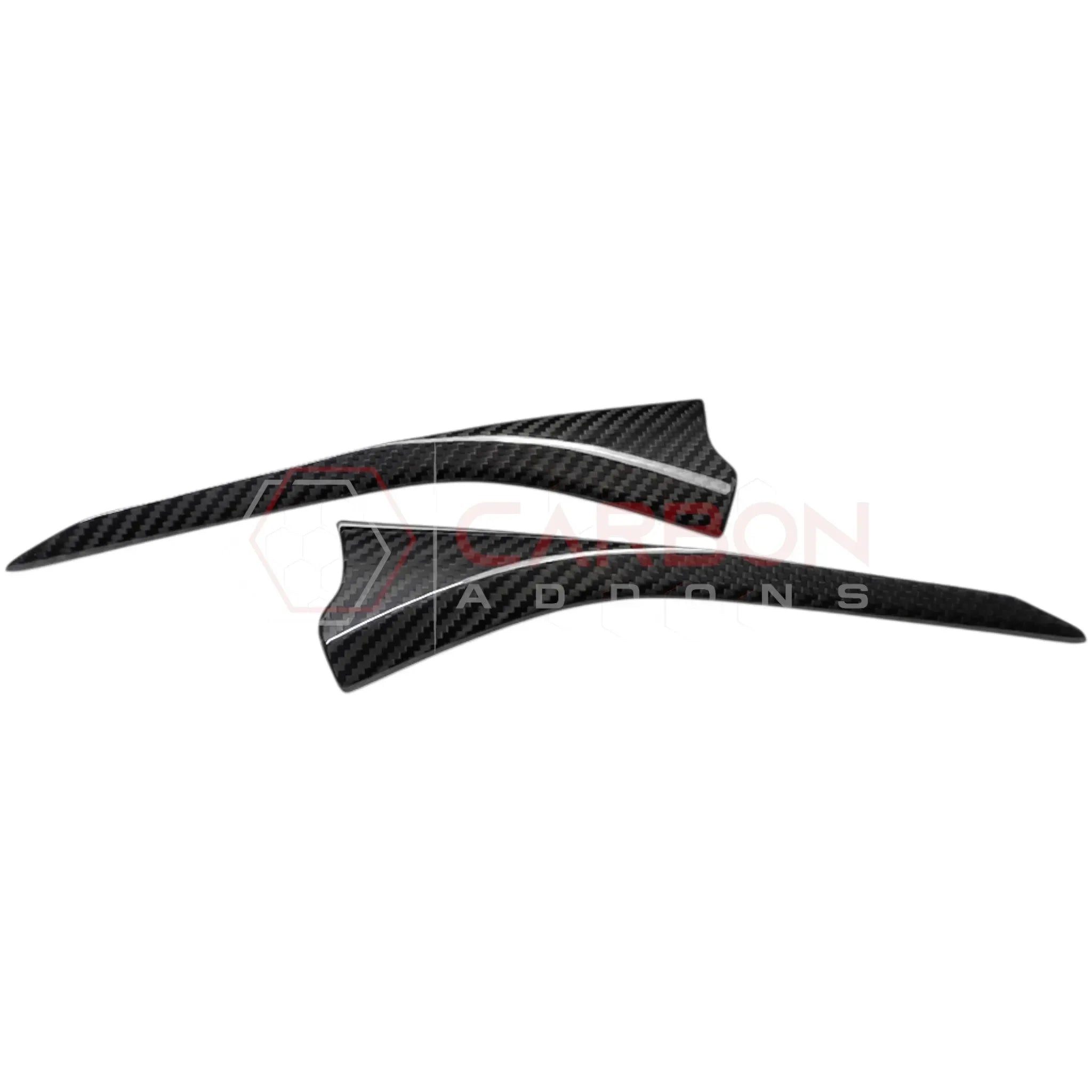 C8 Corvette Real Carbon Fiber Door Panel Upper Trim Covers (2020-2025)