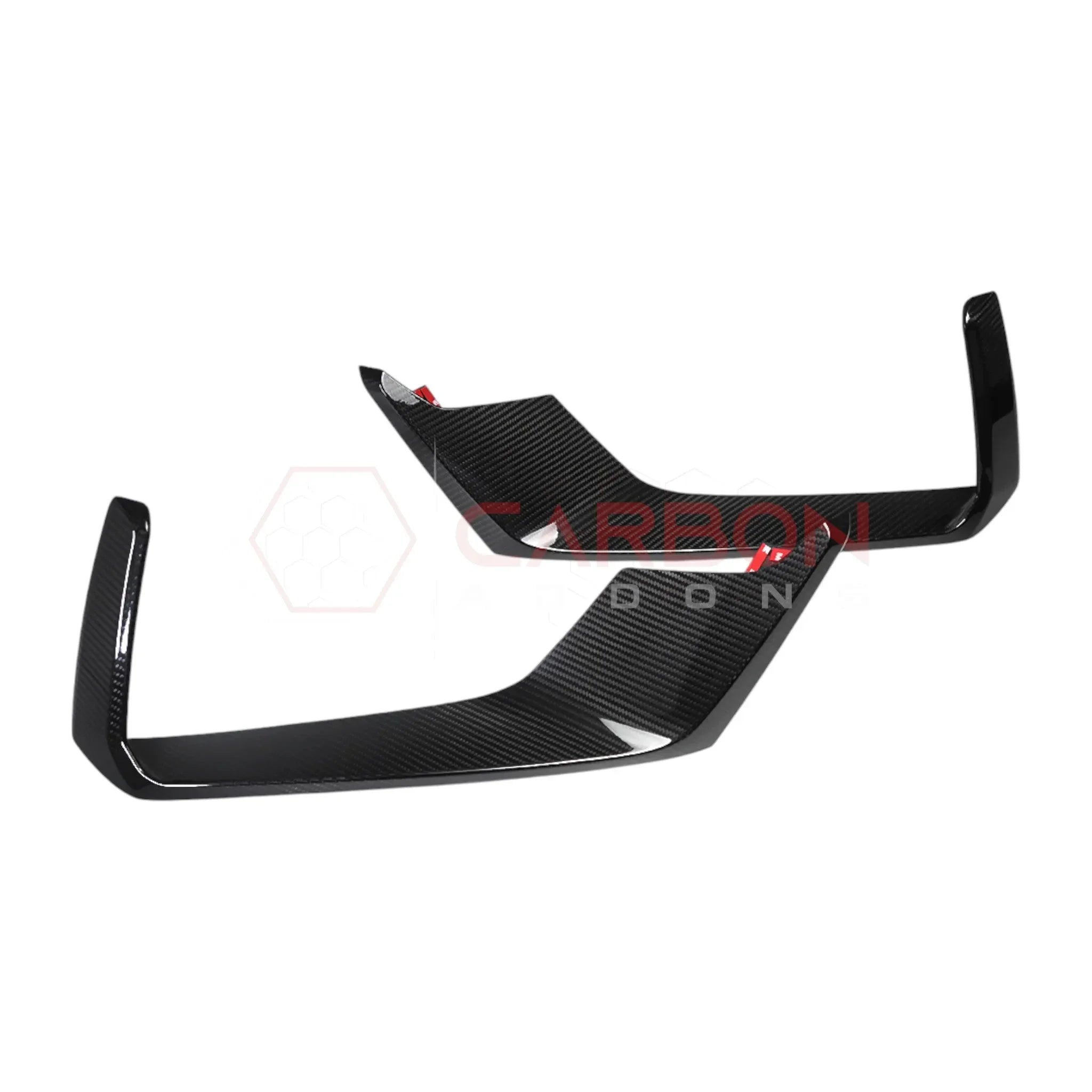 Real Carbon Fiber Lower Fog Light Trim Covers for 2024+ Ford Mustang Dark Horse