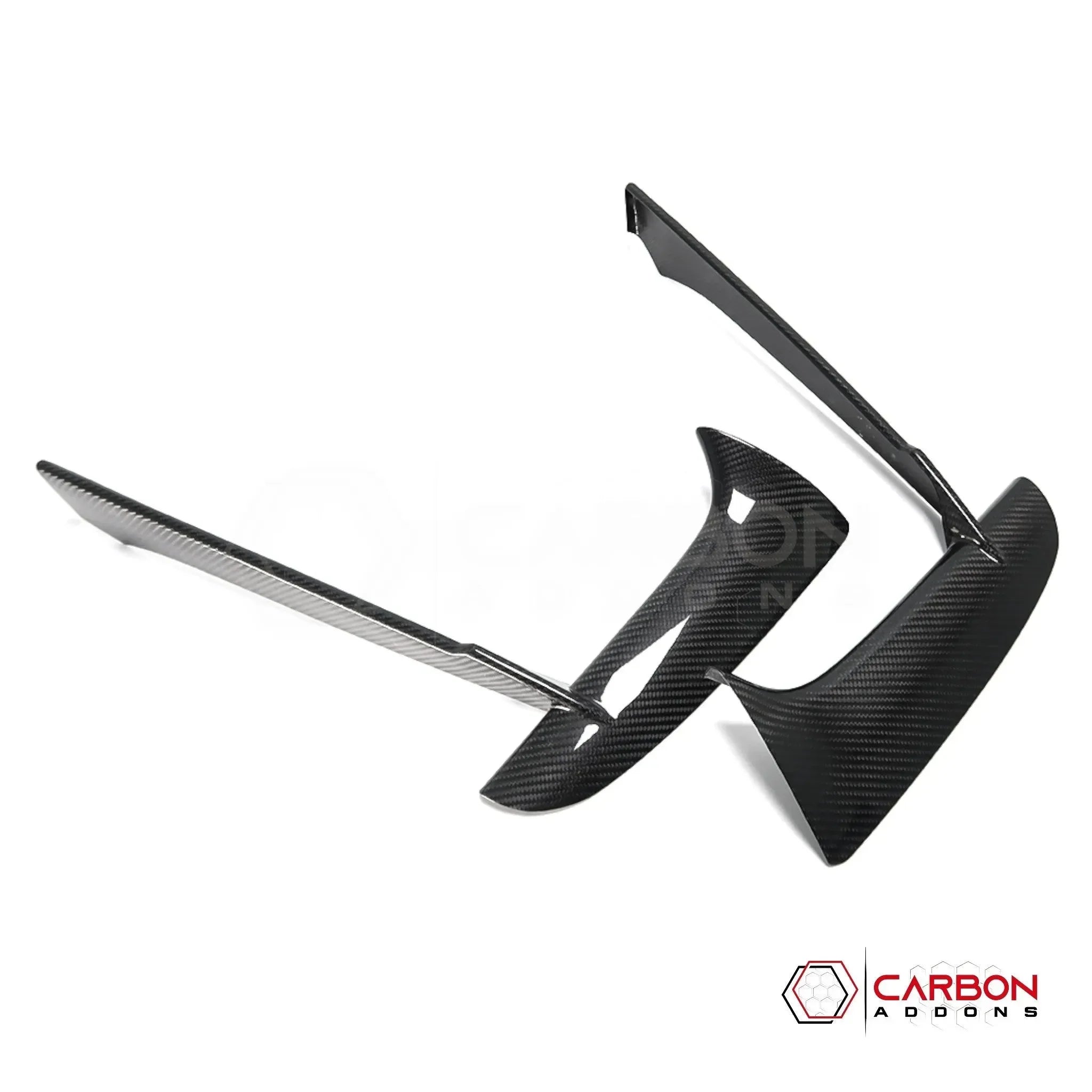 C8 Corvette Stingray Carbon Fiber Front Bumper Grille Bezel Covers | Exterior Upgrade (2020–2027)