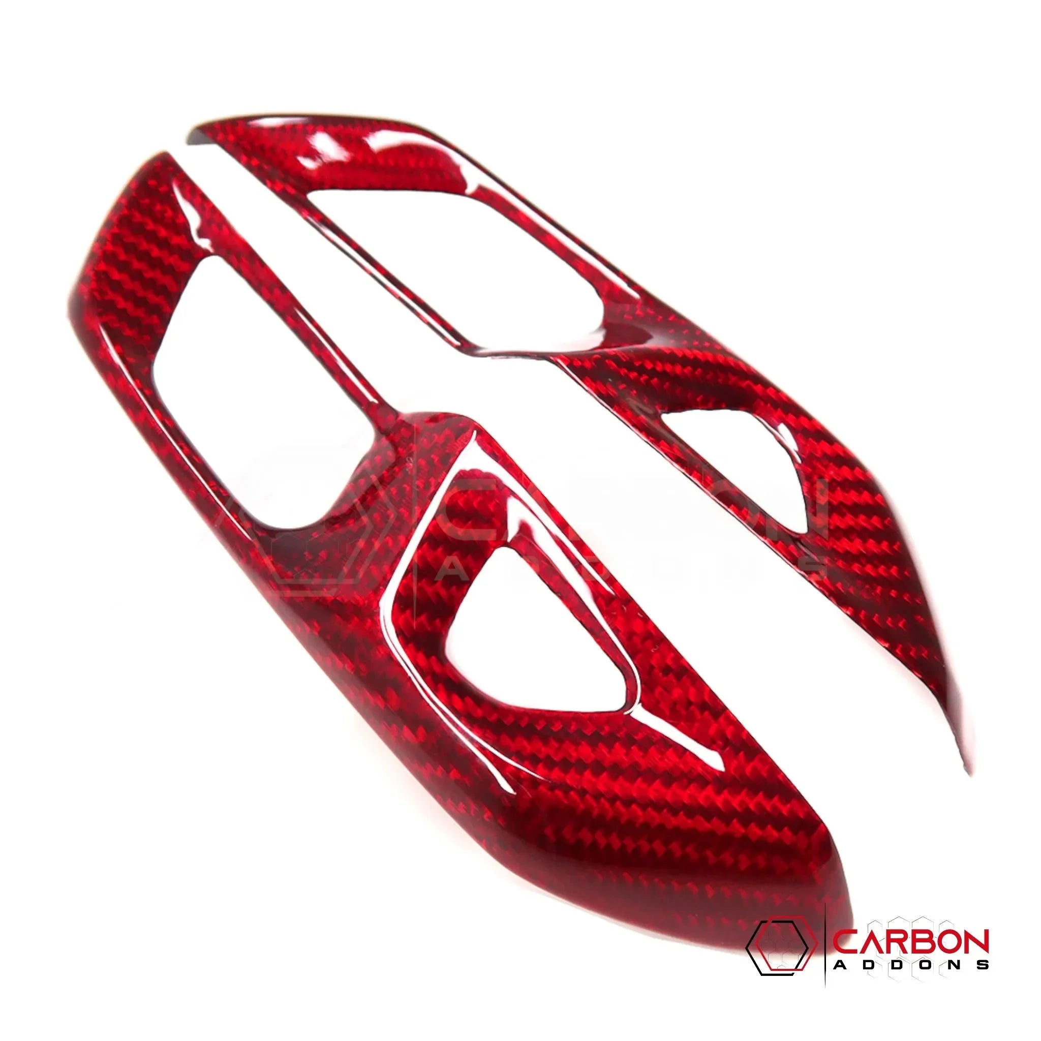C8 Corvette Real Carbon Fiber Door Lock Trim Covers | Interior Upgrade (2020–2027)