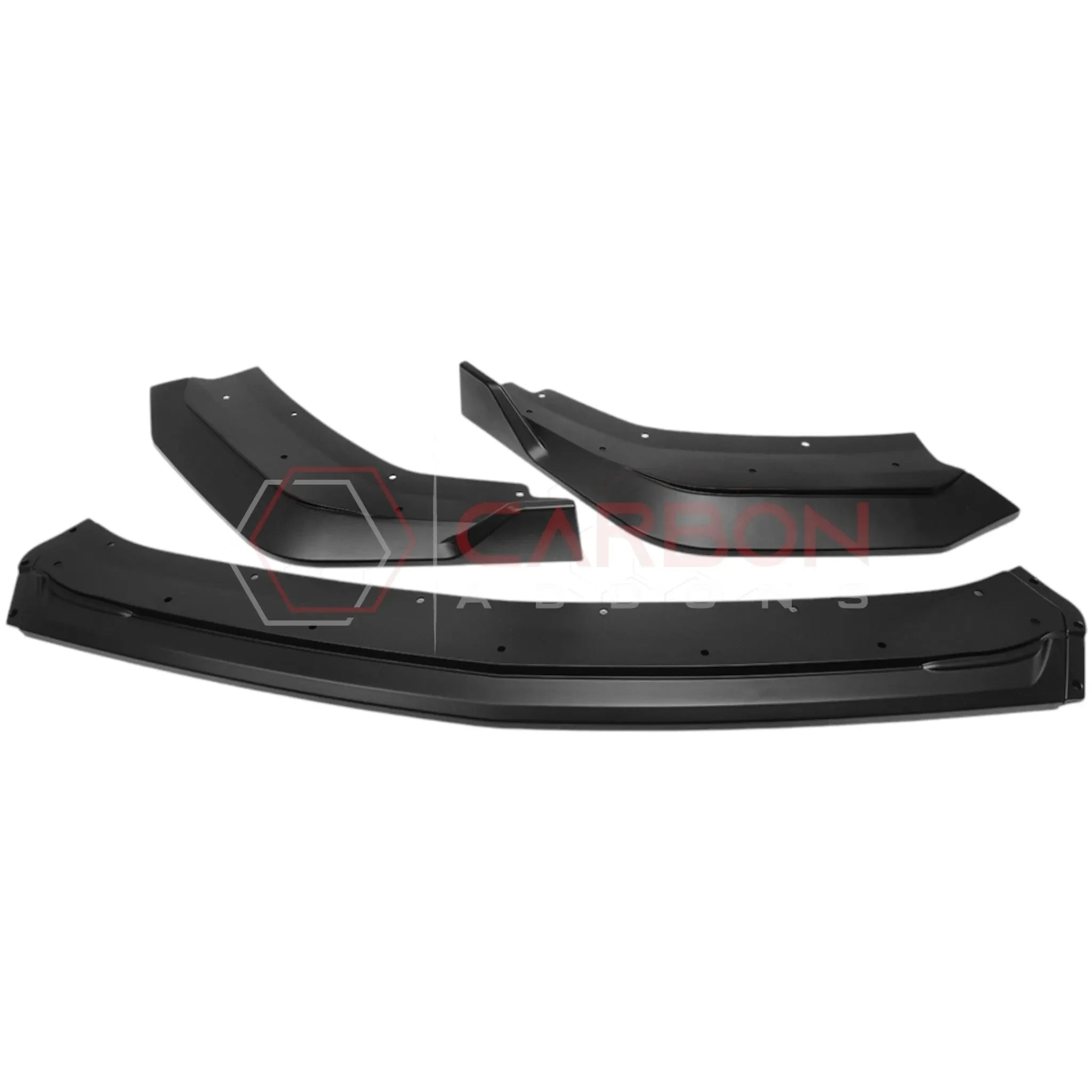 Front Lip Splitter Extensions for 2024+ Ford Mustang GT, EcoBoost & Dark Horse (3-Piece ABS Set)
