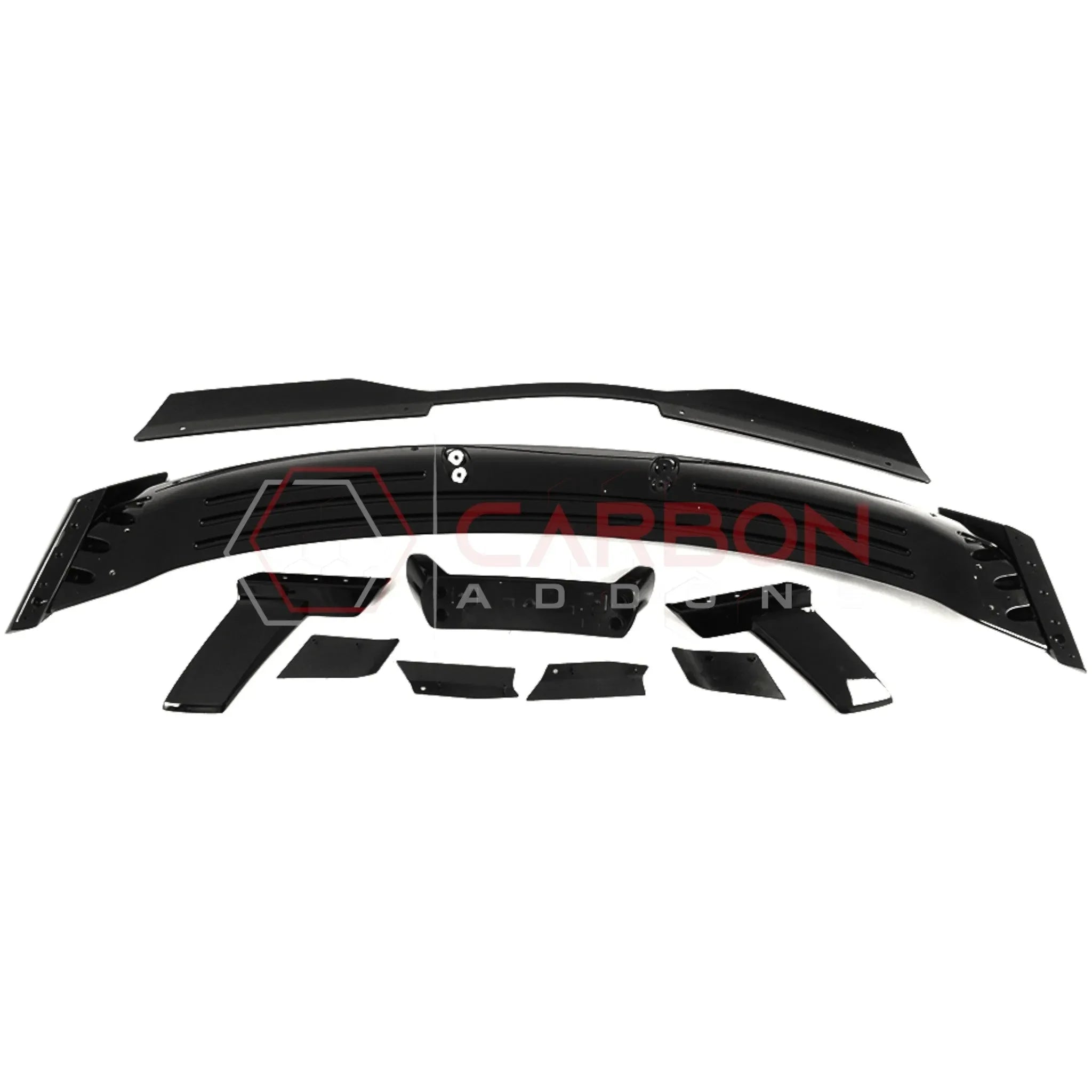 Dark Horse-Style Gloss Black Rear Spoiler with Integrated Gurney Flap for 2024+ Ford Mustang