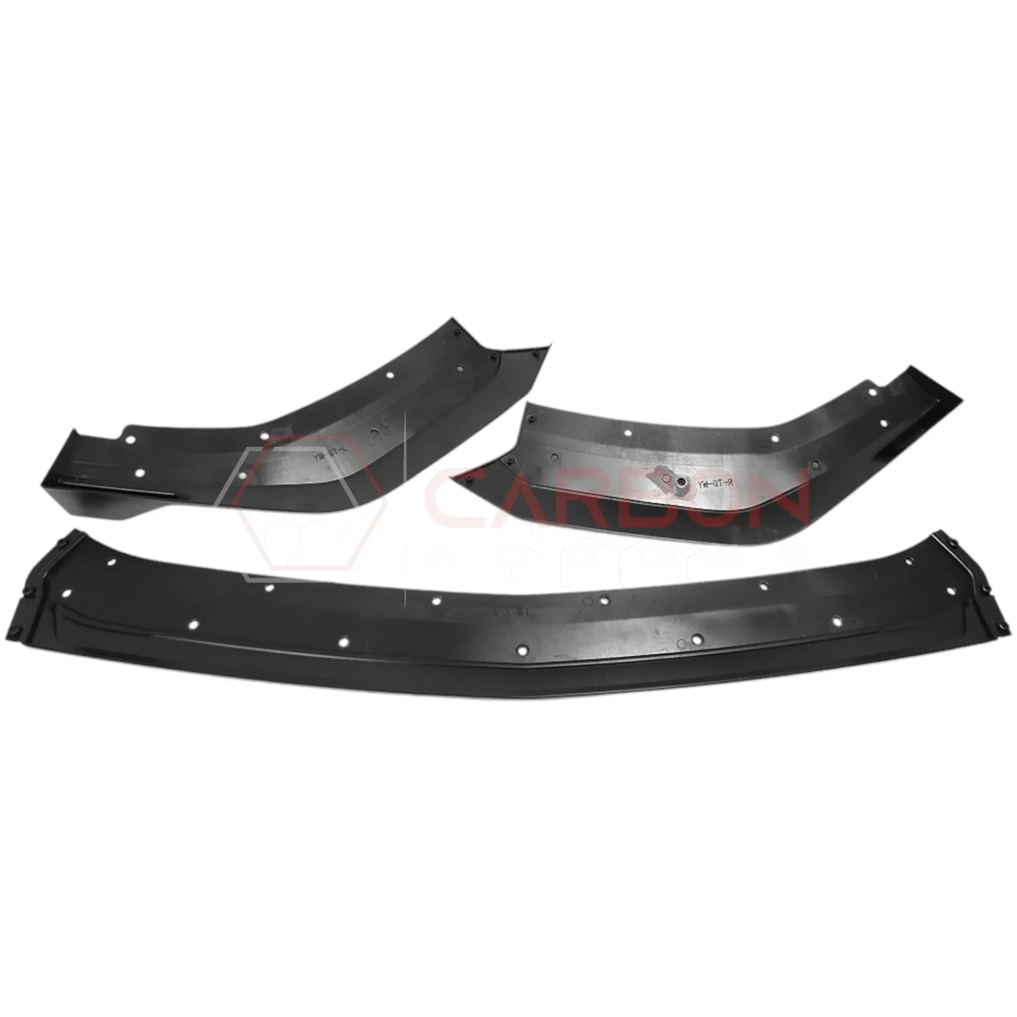 Front Lip Splitter Extensions for 2024+ Ford Mustang GT, EcoBoost & Dark Horse (3-Piece ABS Set)