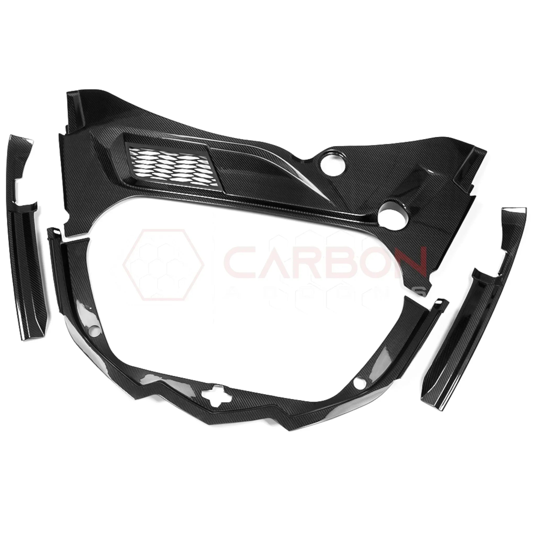 C8 Corvette Real Carbon Fiber Front Trunk (Frunk) Replacement Trim Panels | Stingray, Z06 & E-Ray (2020–2027 Coupe)