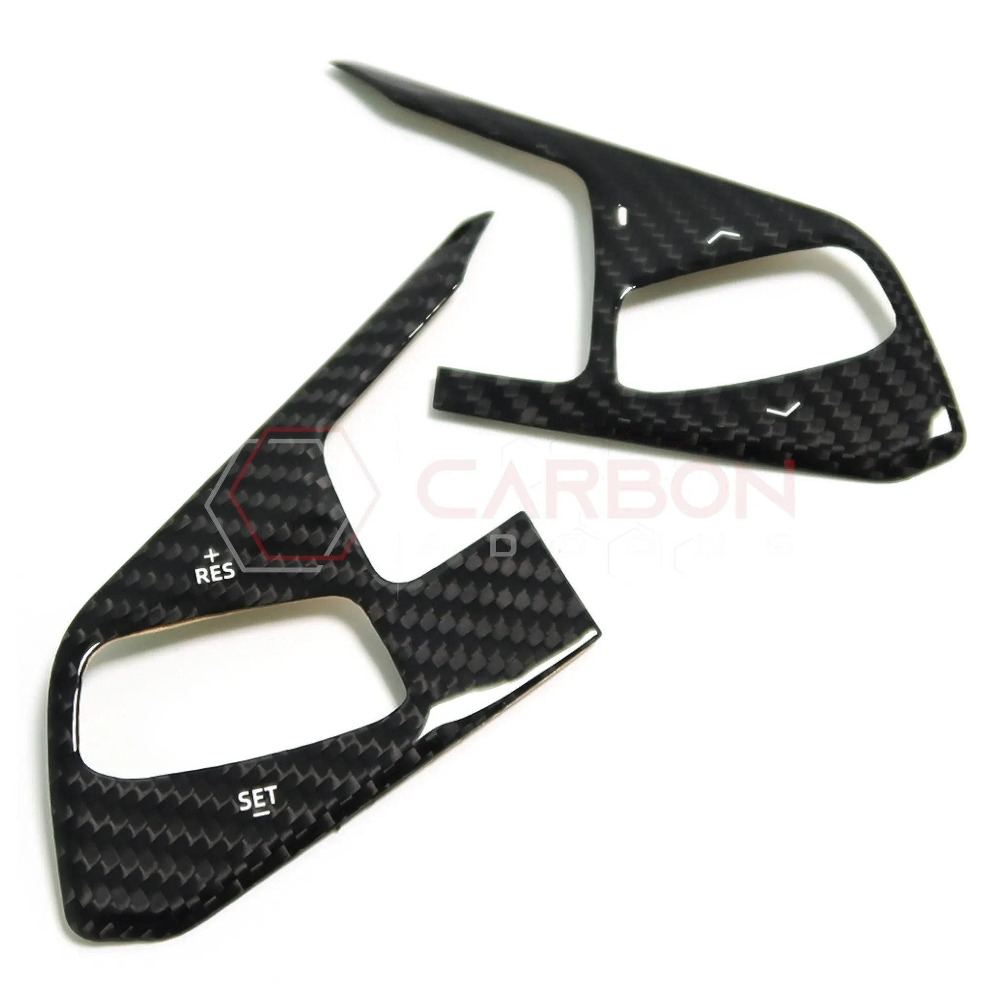 C8 Corvette Real Carbon Fiber Steering Wheel Button Trim Covers | Interior Upgrade (2020–2027)