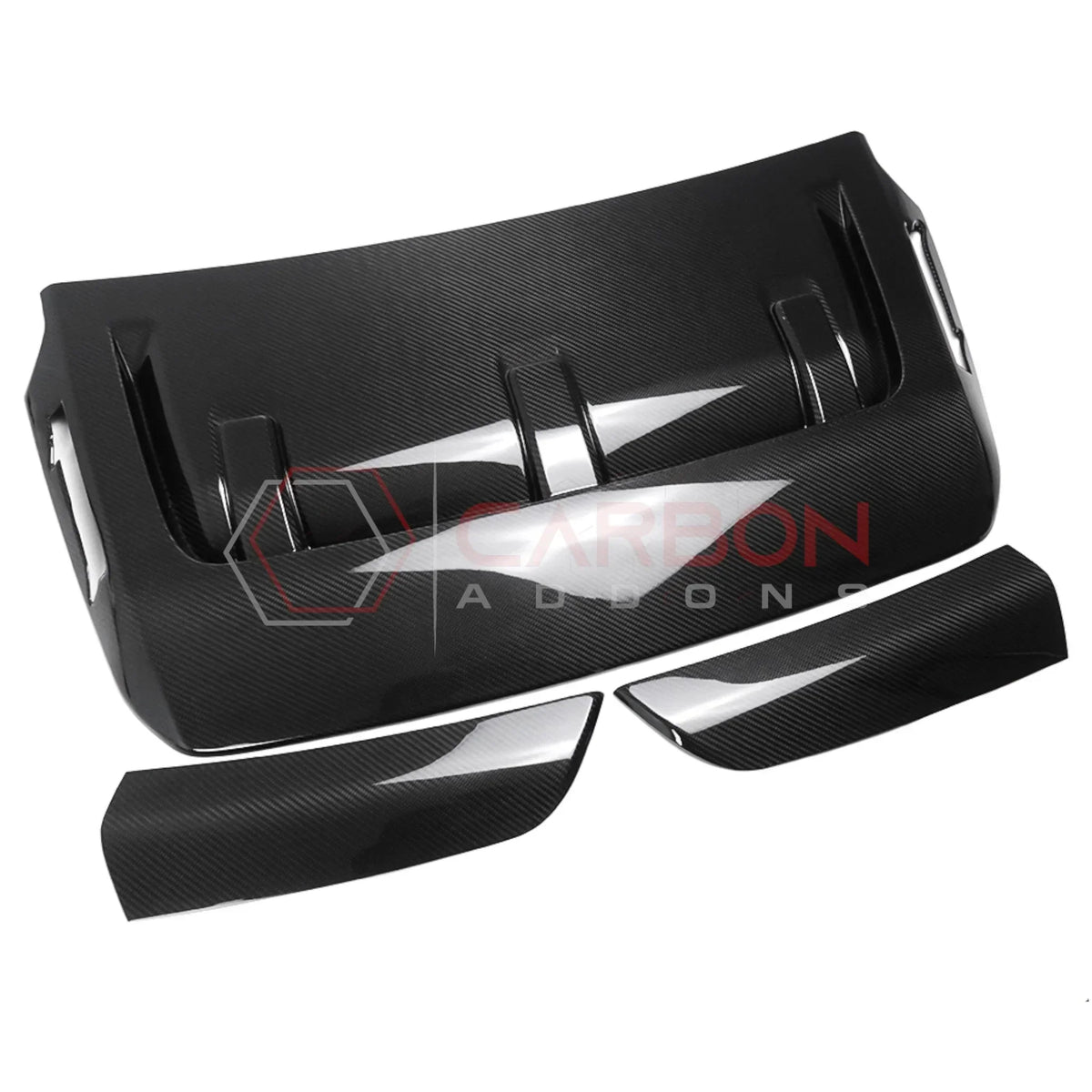Real Carbon Fiber Hood Vent Cover for 2021+ Ford F150 Raptor (V6)