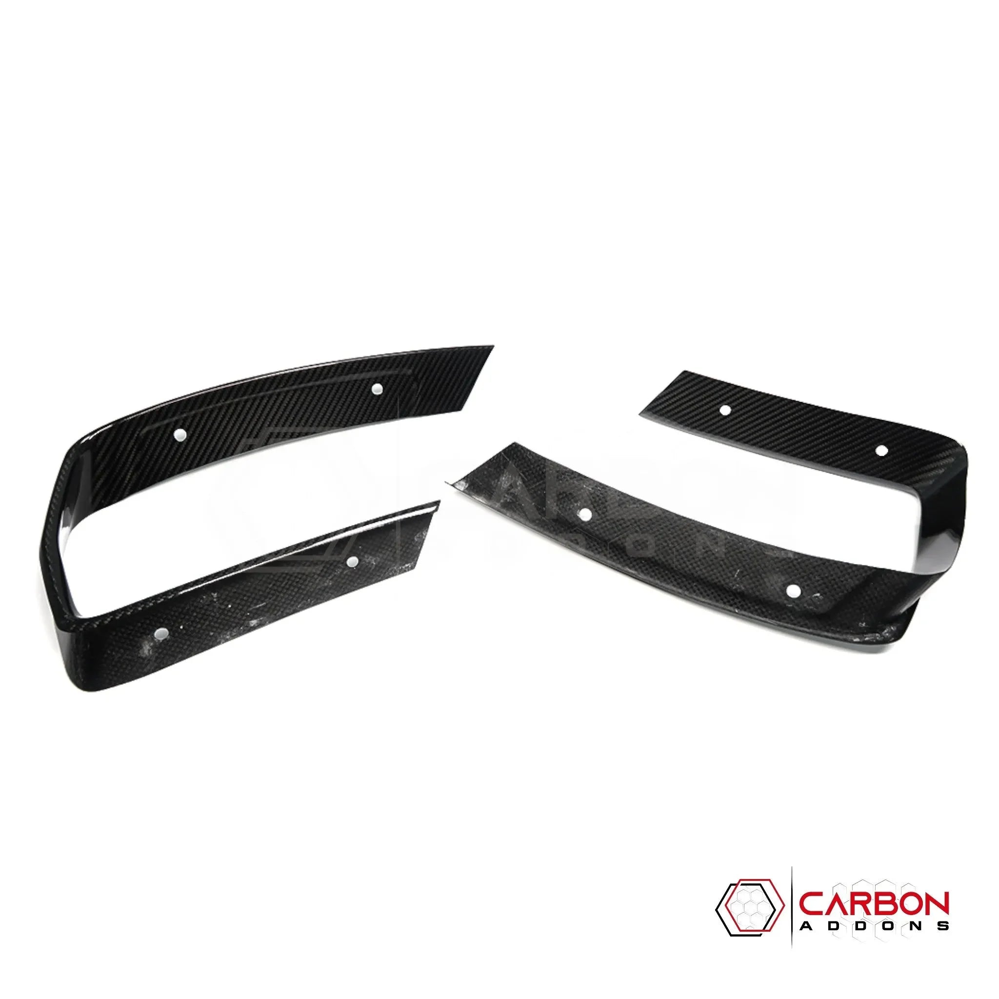 C8 Corvette Carbon Fiber Rear Bumper Exhaust Surround Trim Cover | 2020-2027