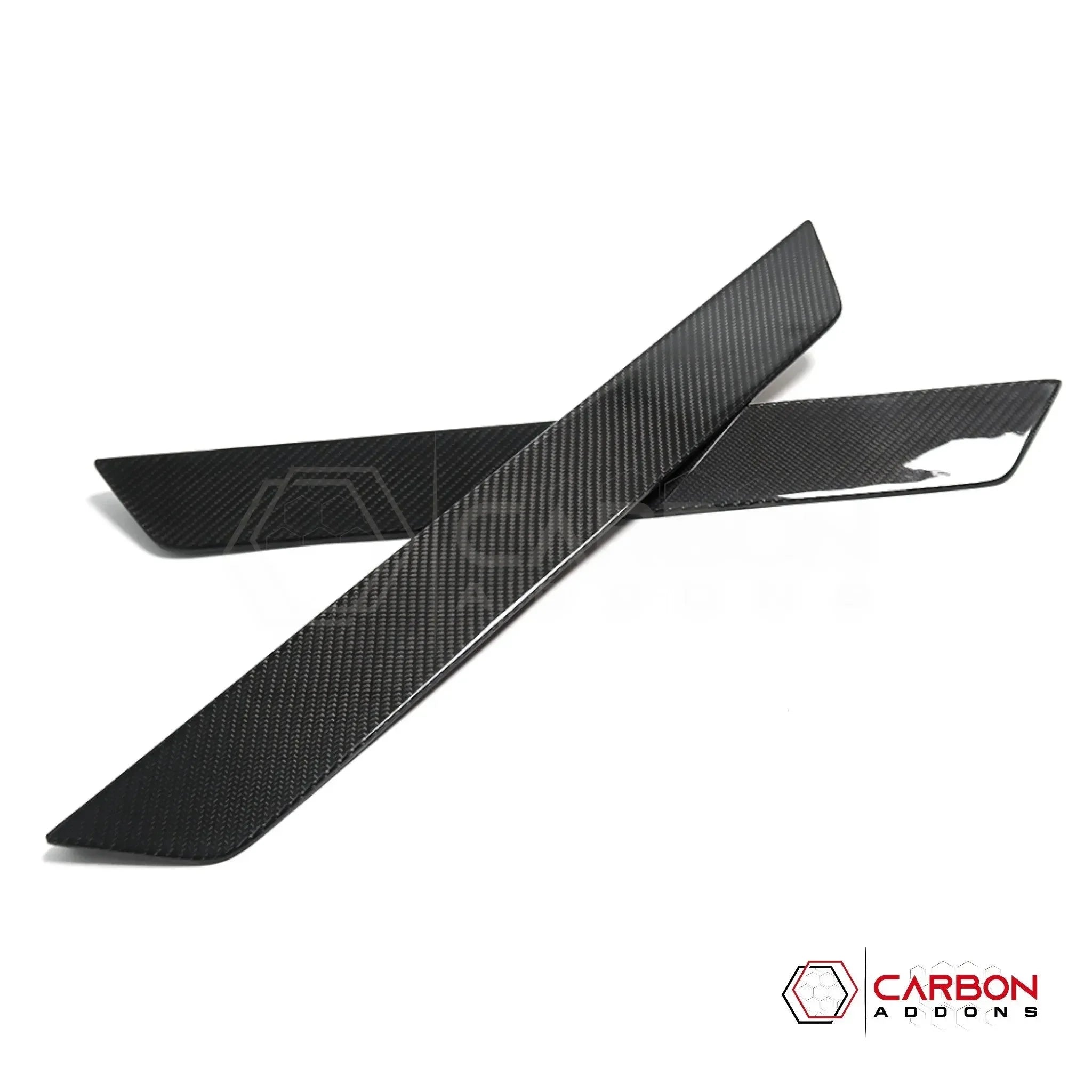 C8 Corvette Real Carbon Fiber Door Sill Plate Covers | Interior Upgrade (2020–2027)