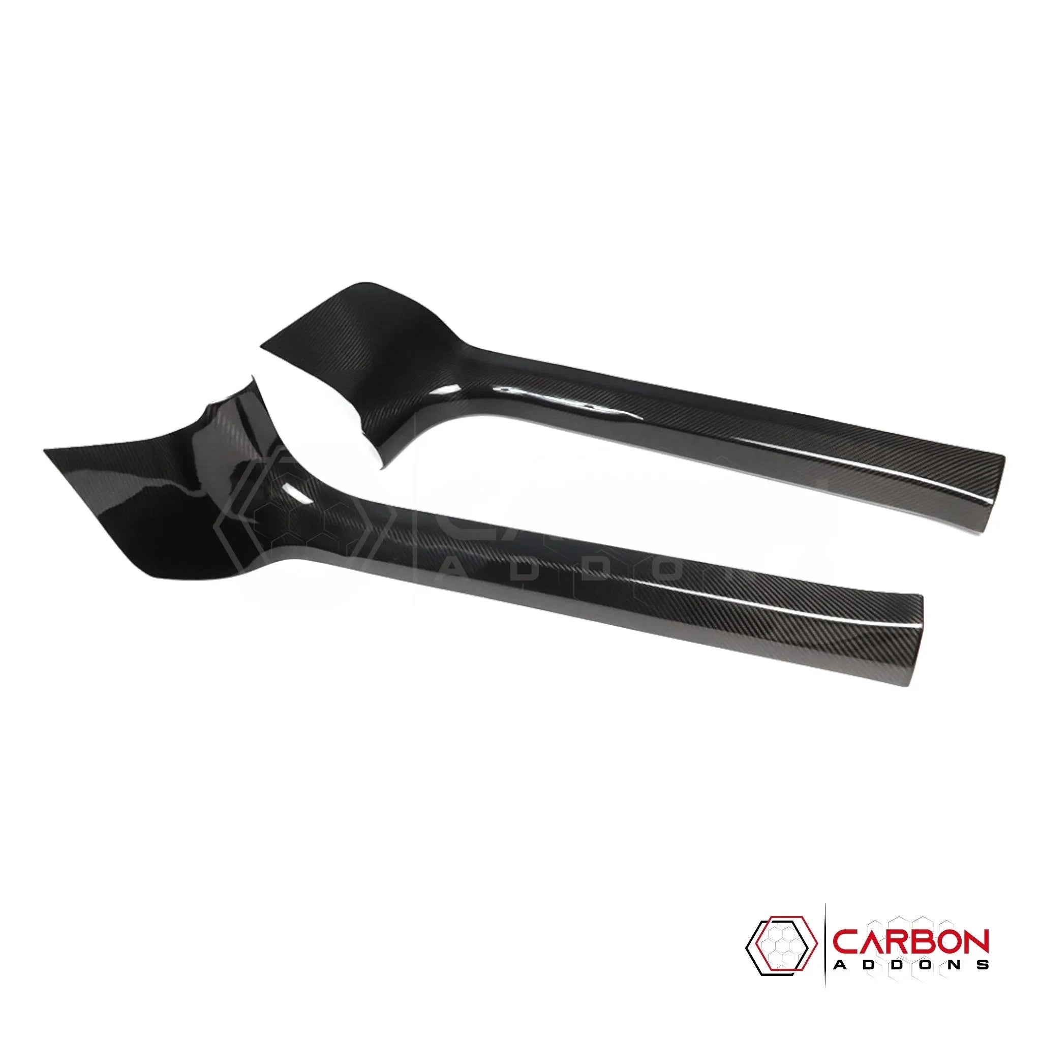 C8 Corvette Real Carbon Fiber Inner Door Sill Panel Covers | Interior Overlay (2020–2027)