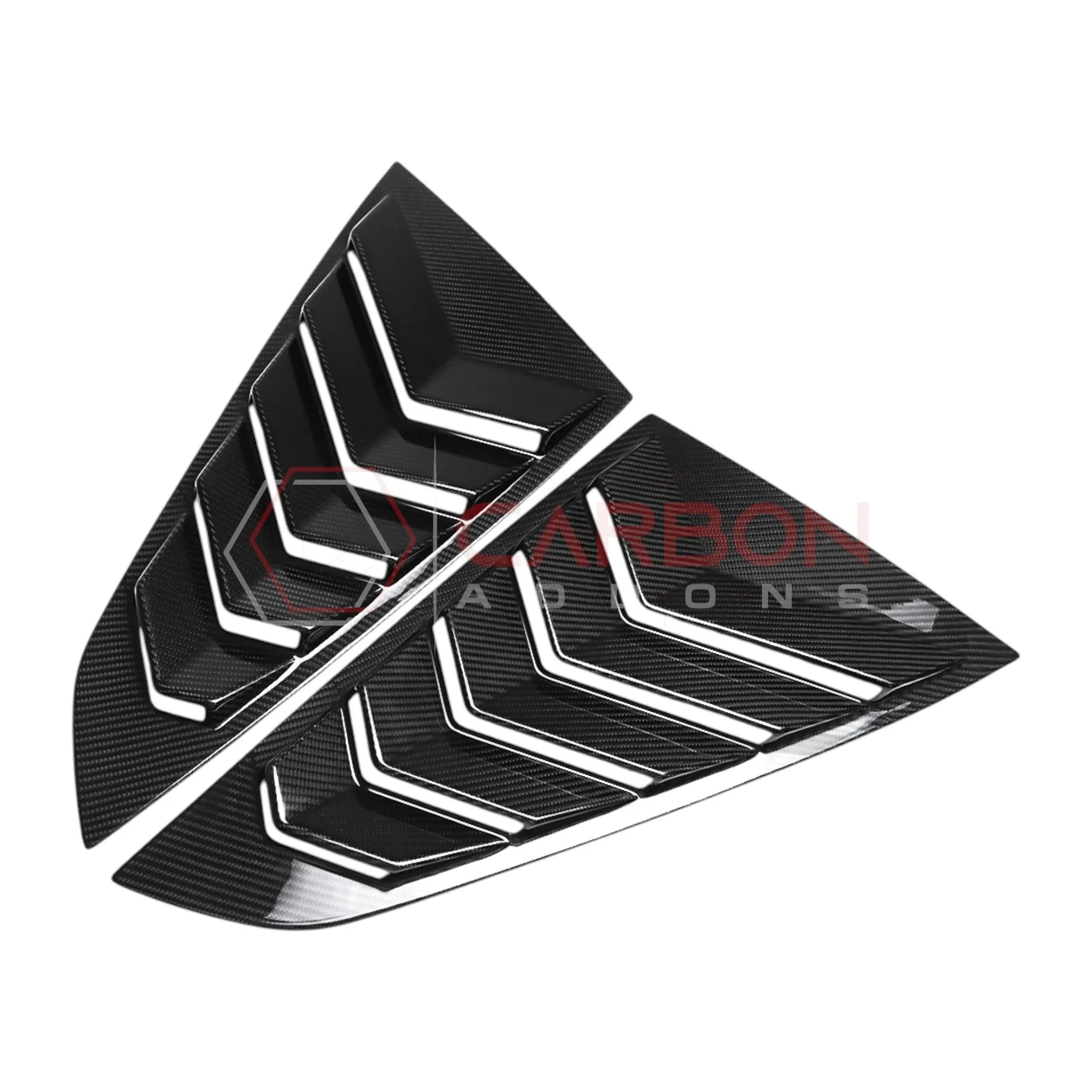 2024+ S650 Mustang Real Carbon Fiber Rear Quarter Window Louvers