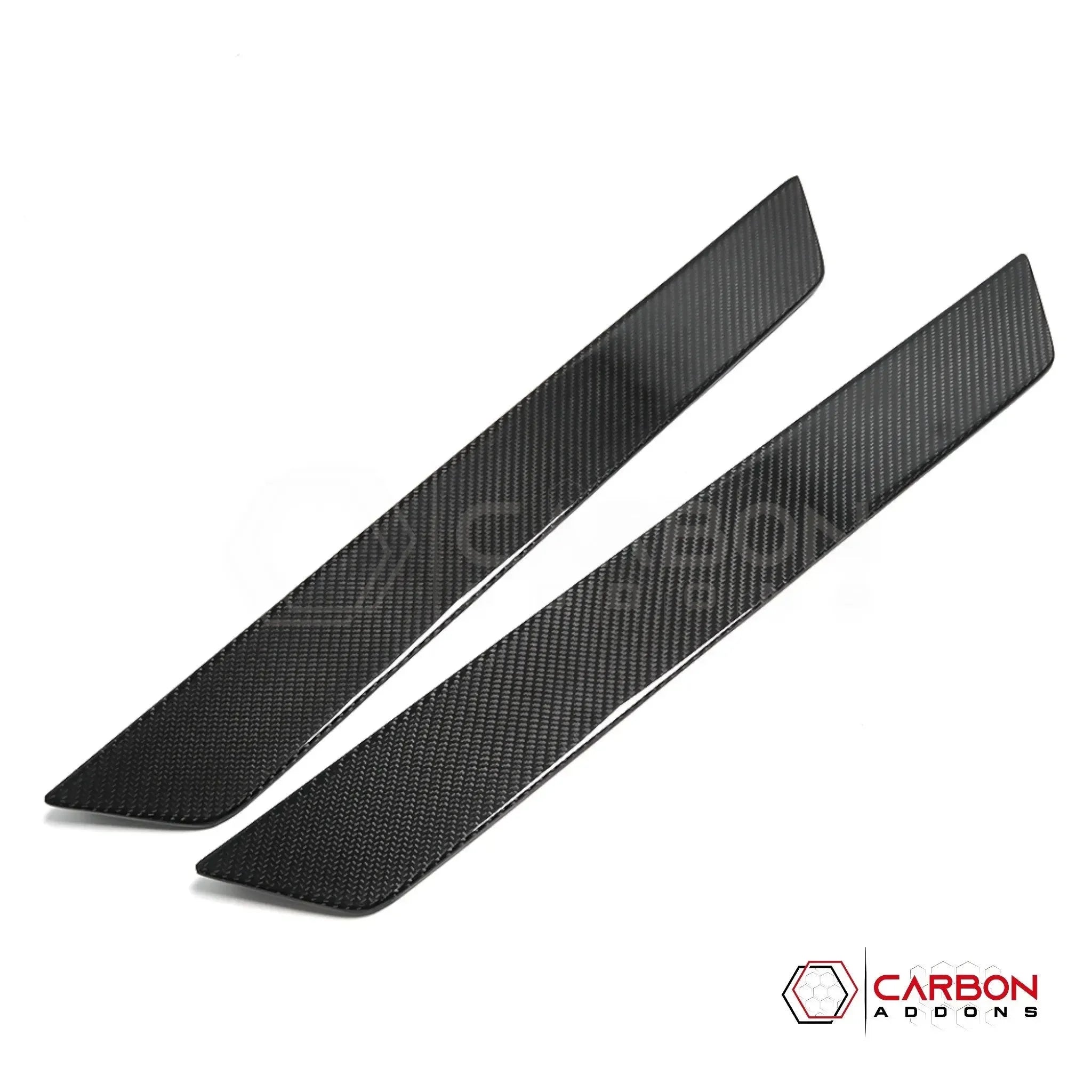 C8 Corvette Real Carbon Fiber Door Sill Plate Covers | Interior Upgrade (2020–2027)