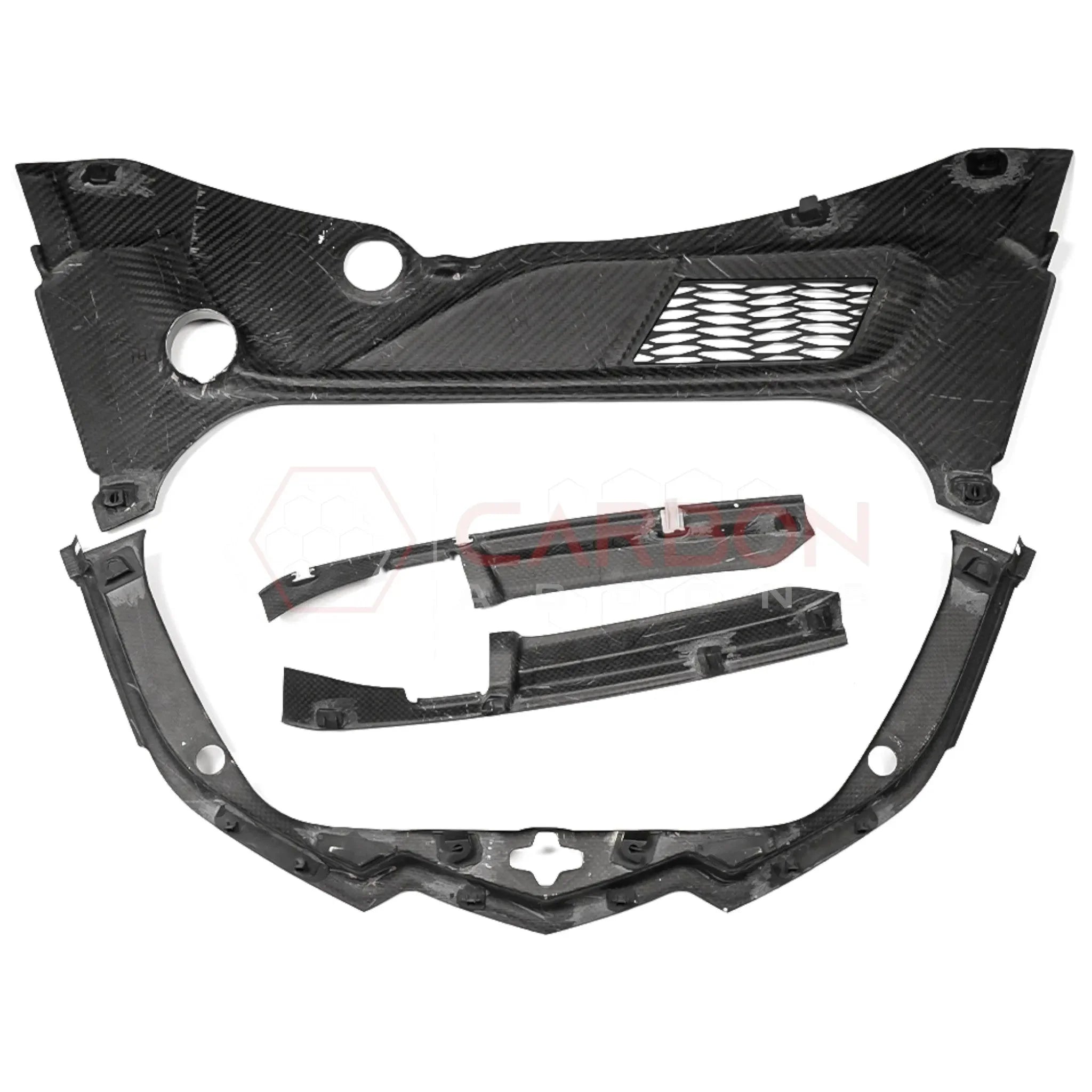 C8 Corvette Real Carbon Fiber Front Trunk (Frunk) Replacement Trim Panels | Stingray, Z06 & E-Ray (2020–2027 Coupe)