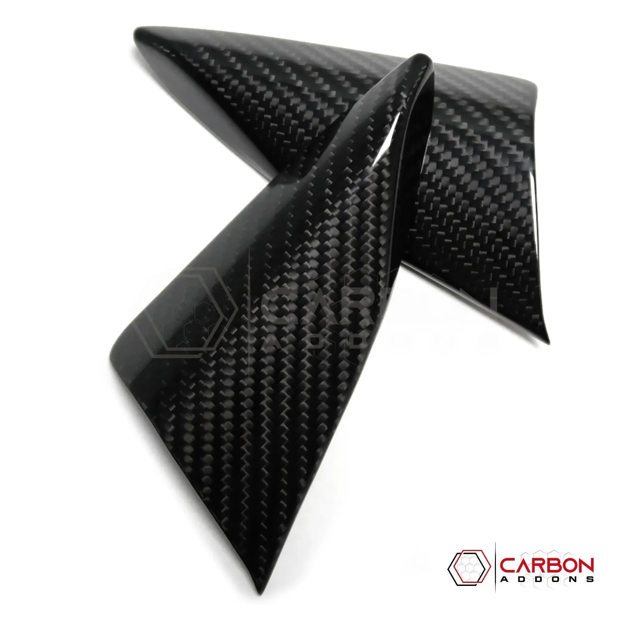 C8 Corvette Real Carbon Fiber Door Window A-Pillar Triangle Trim Covers | Interior Upgrade (2020–2027)