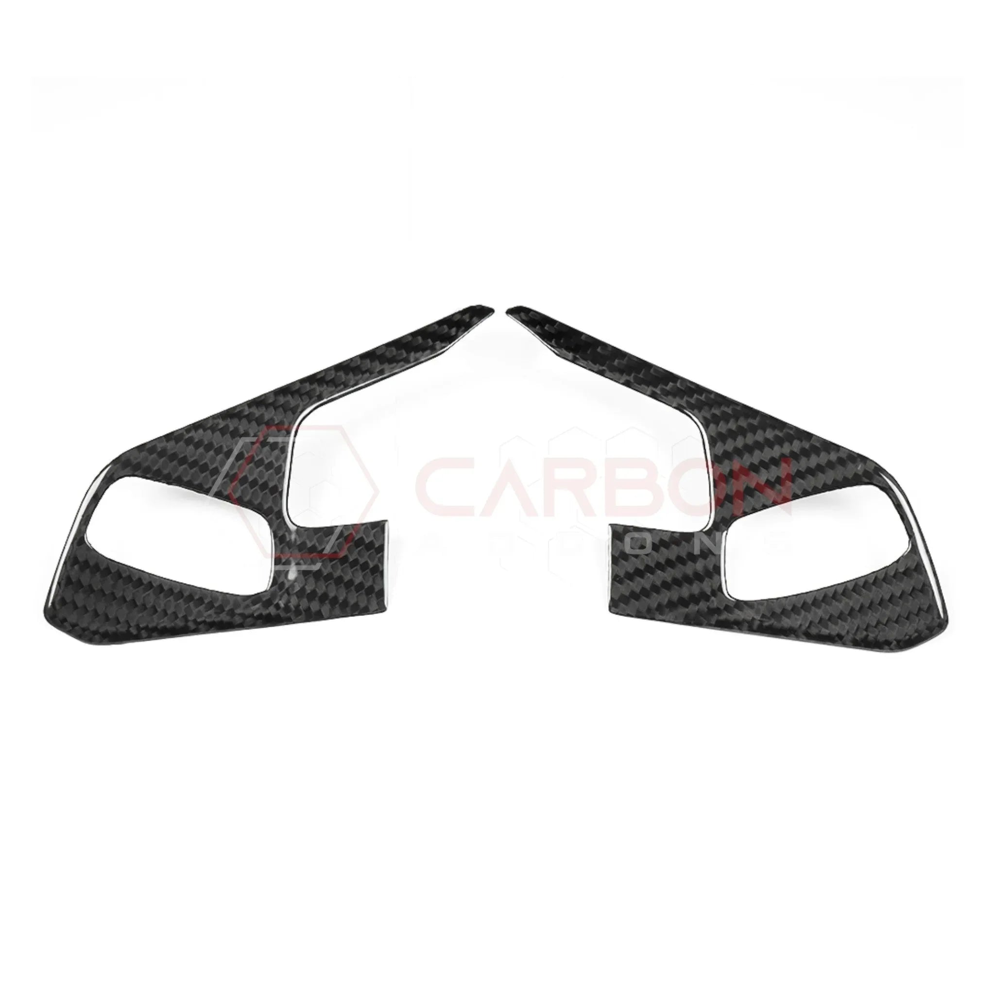 C8 Corvette Real Carbon Fiber Steering Wheel Button Trim Covers | Interior Upgrade (2020–2027)