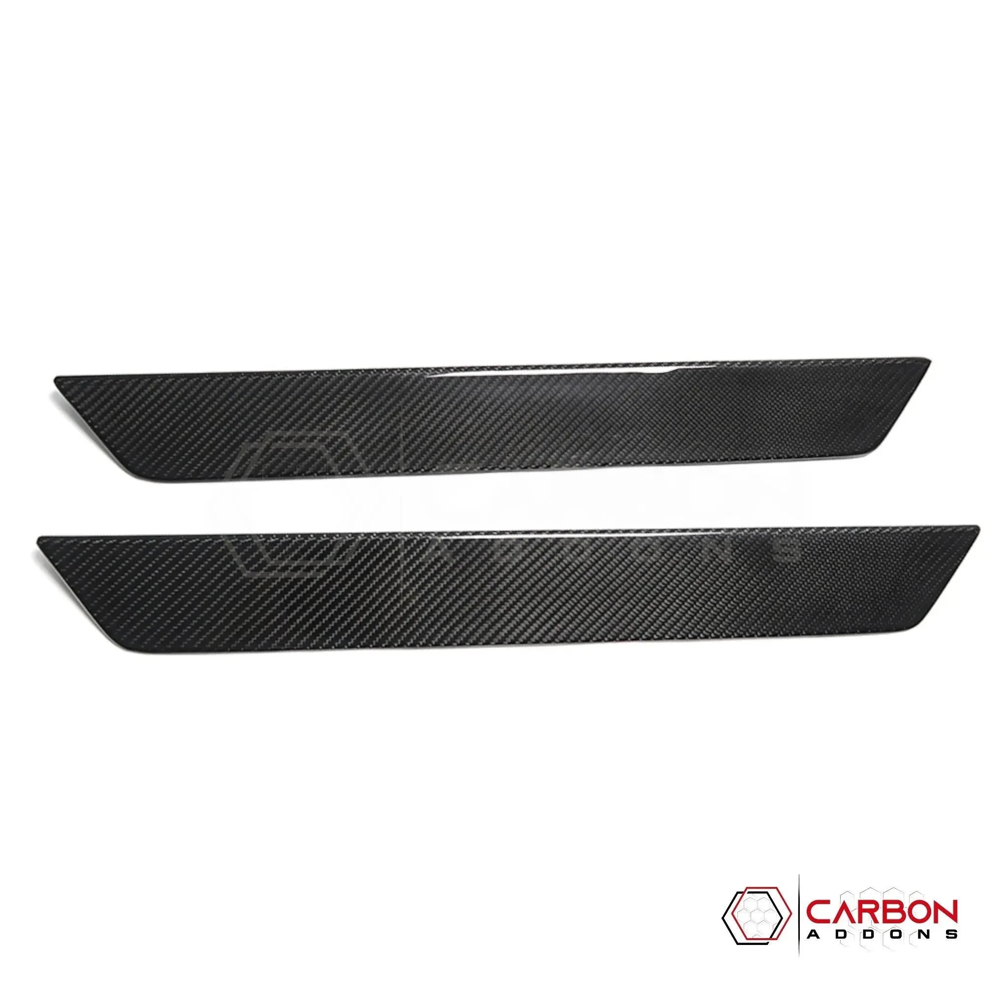 C8 Corvette Real Carbon Fiber Door Sill Plate Covers | Interior Upgrade (2020–2027)